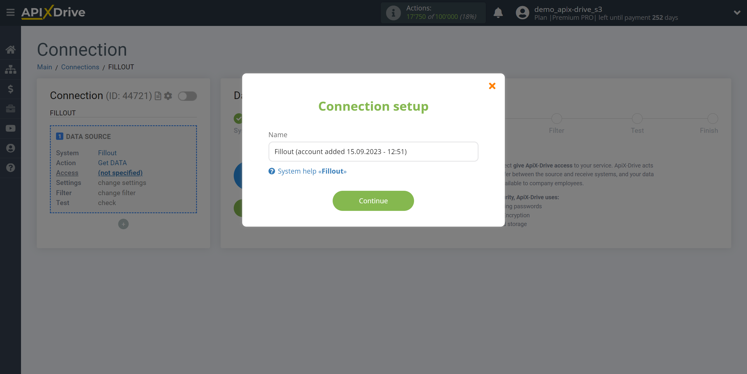 How to Connect Fillout as Data Source | Saving your account How to Connect Fillout as Data Source | Saving your account