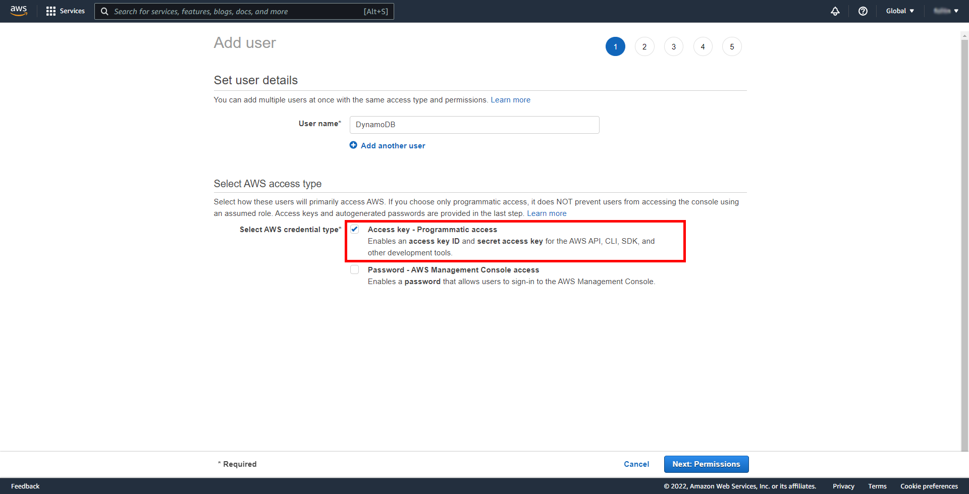 Настройка Amazon DynamoDB | Создание пользователя Настройка Amazon DynamoDB | Создание пользователя