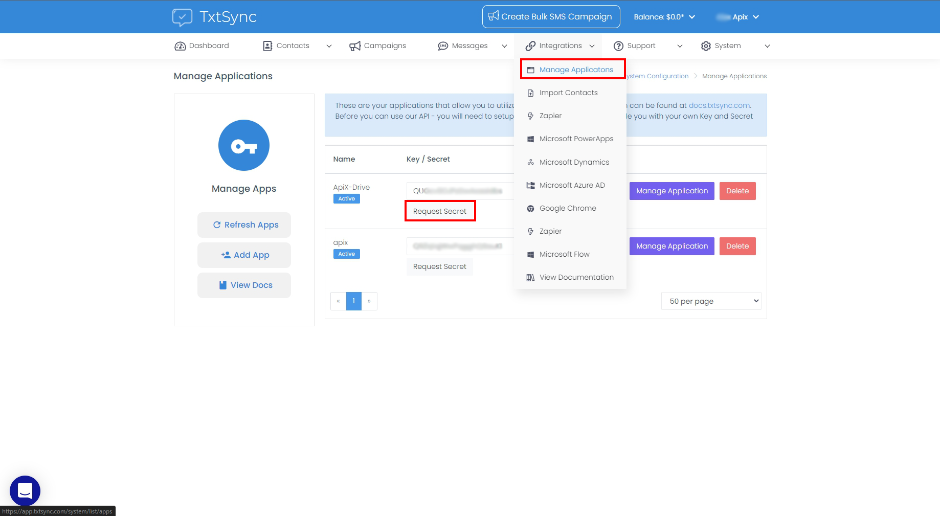 Настройка Приема данных в TxtSync | Создание API ключа Настройка Приема данных в TxtSync | Создание API ключа