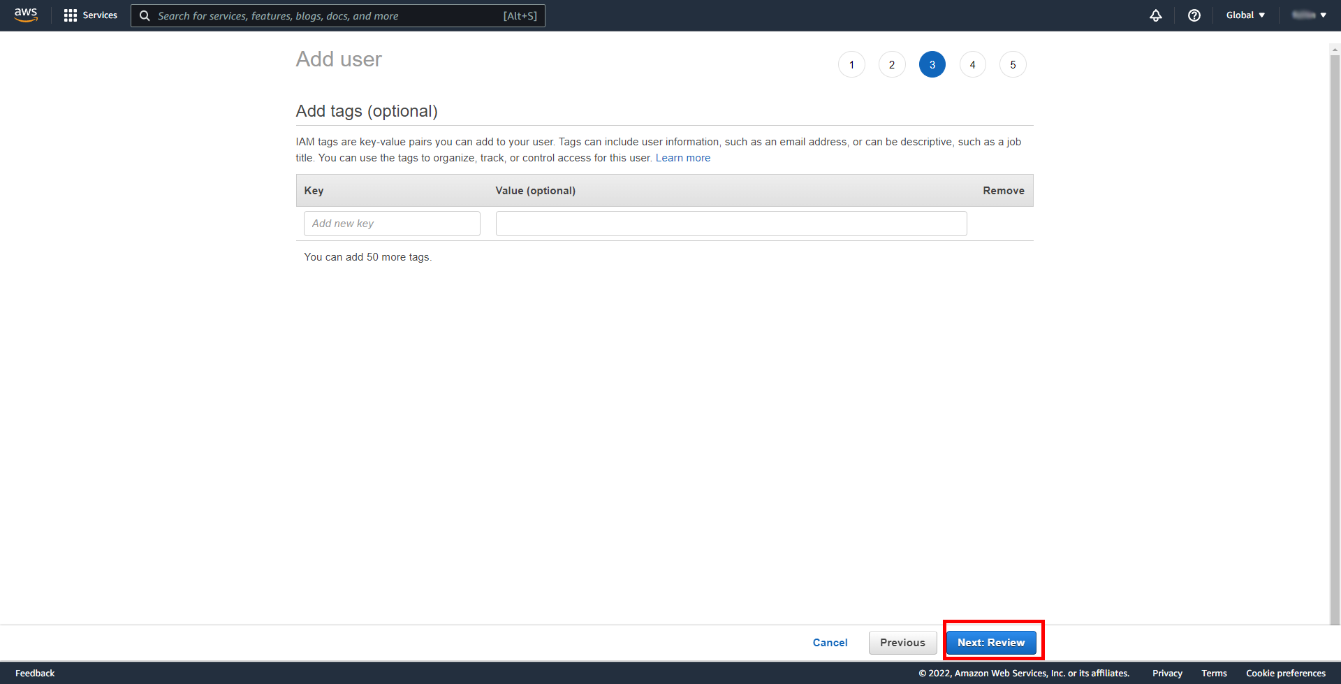 Настройка Amazon DynamoDB | Создание тэгов для пользователя Настройка Amazon DynamoDB | Создание тэгов для пользователя