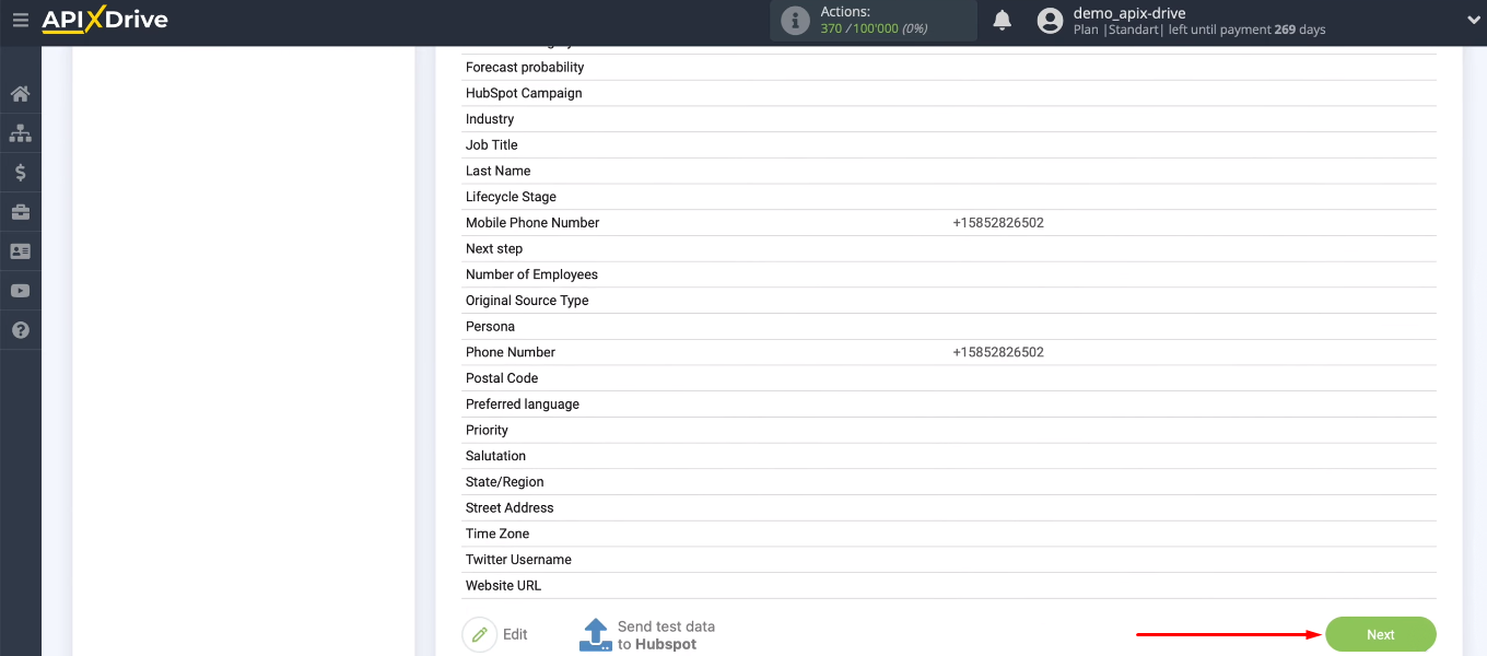 Facebook and Hubspot integration | Click "Next" Facebook and Hubspot integration | Click "Next"