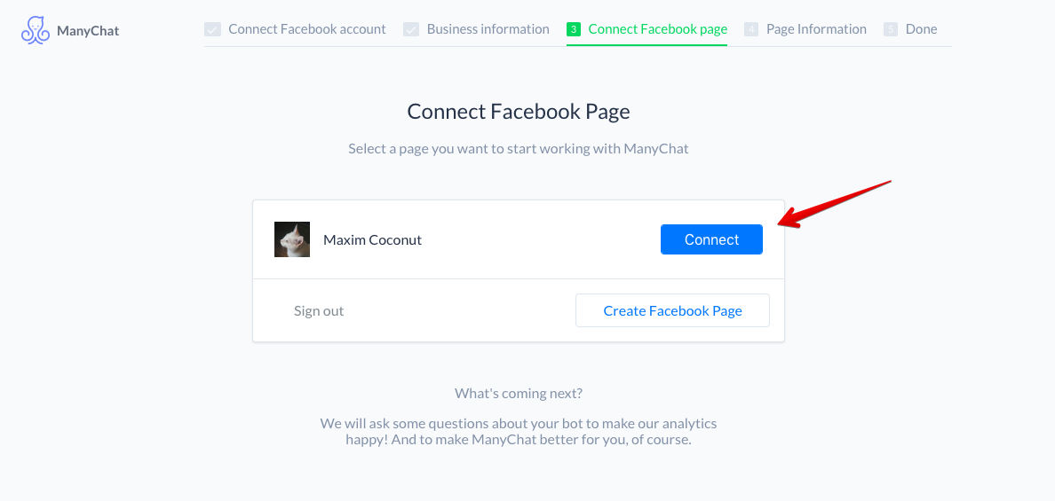 Подключение чат-бота ManyChat к странице Facebook. Подключение чат-бота ManyChat к странице Facebook.