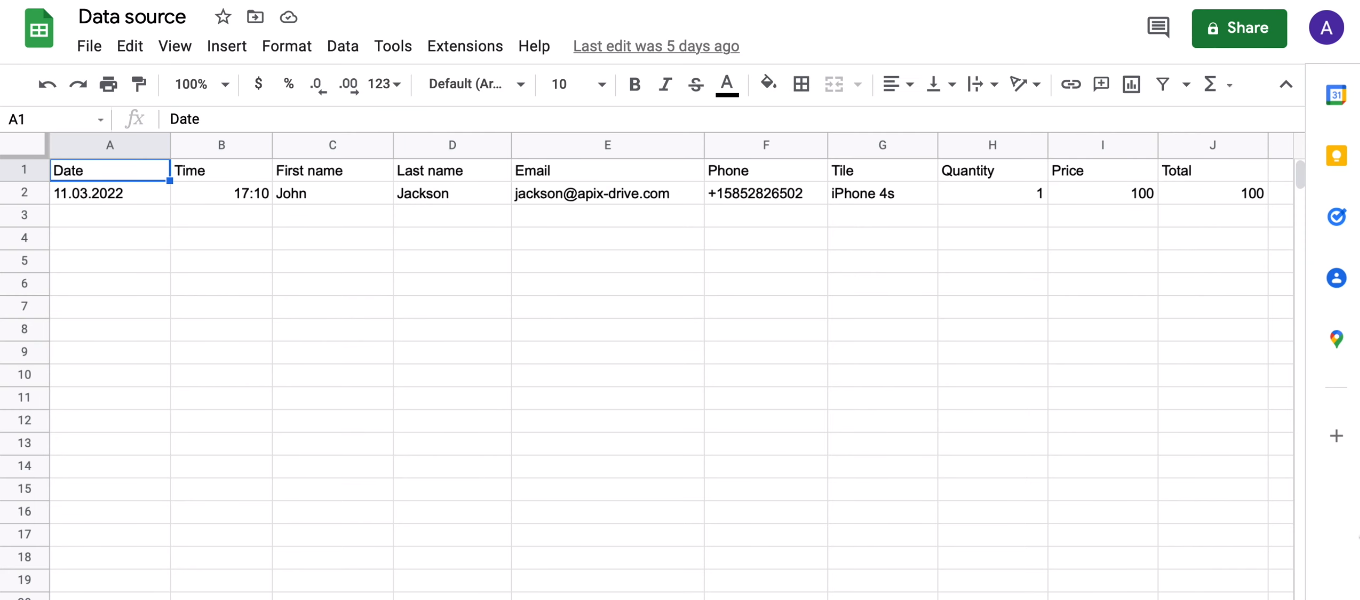 Google Sheets and&nbsp;ClickSend&nbsp;integration | The lead in Google Sheets