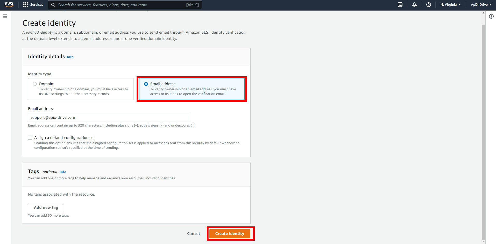 How to Connect Amazon SES as Data Destination | E-mail account creation