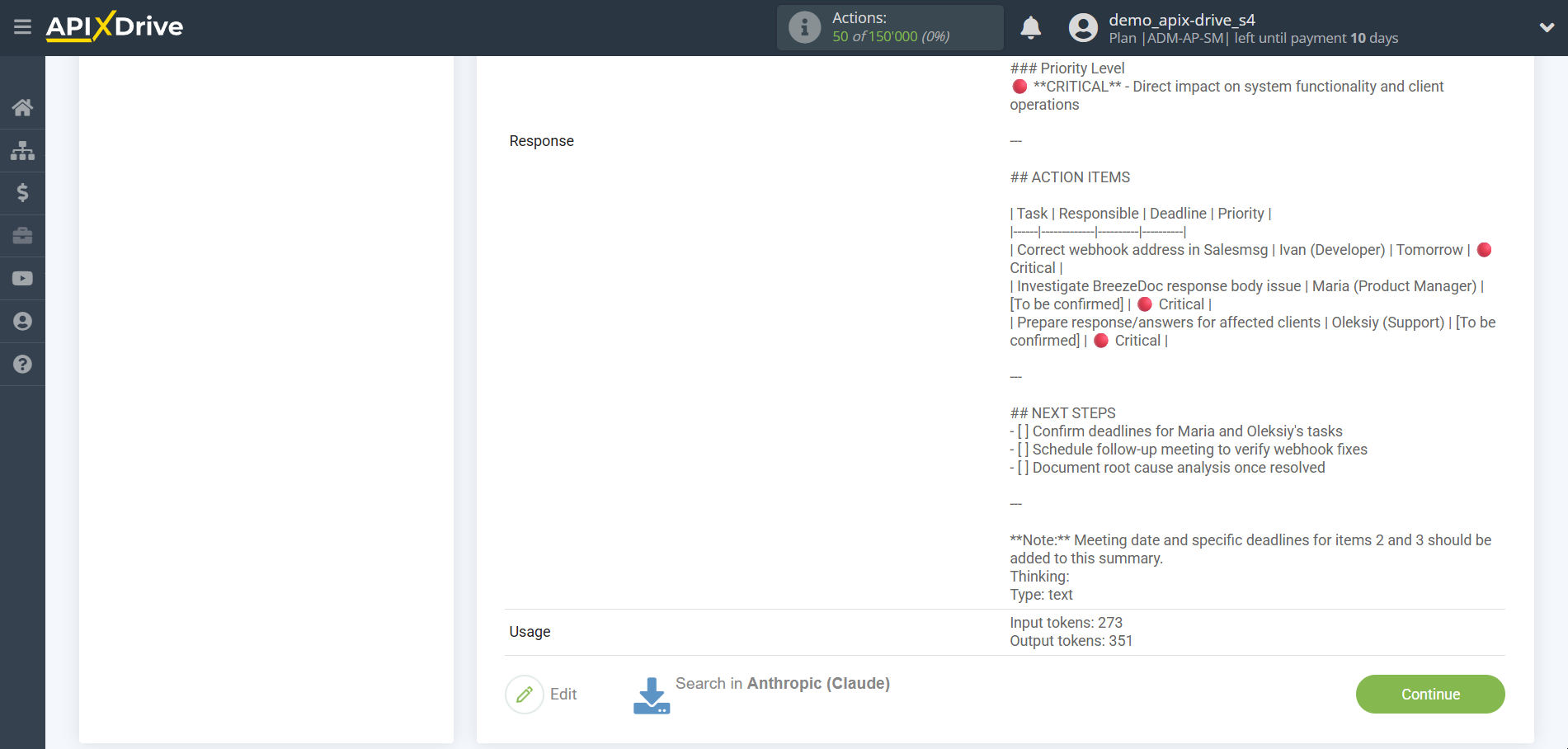 Setting up Anthropic in Google Sheets | Test data