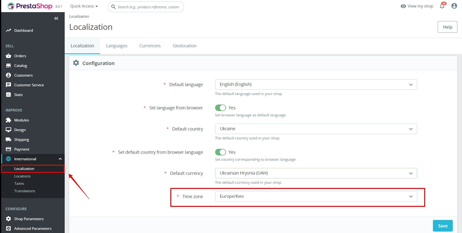 How to Connect PrestaShop as Data Source | Time zone