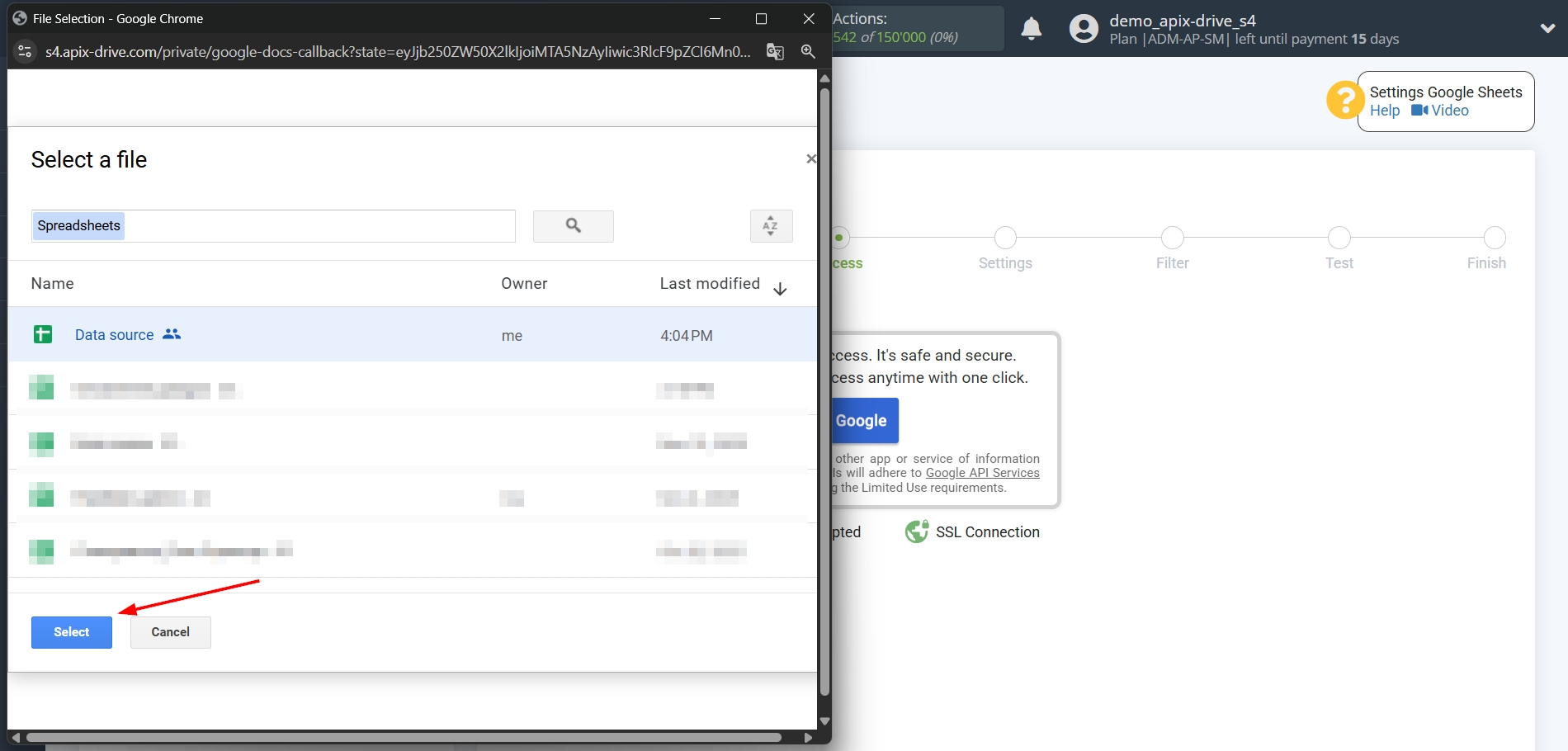 Setting Up Mistral AI in Google Sheets | Selecting a Data Source Account