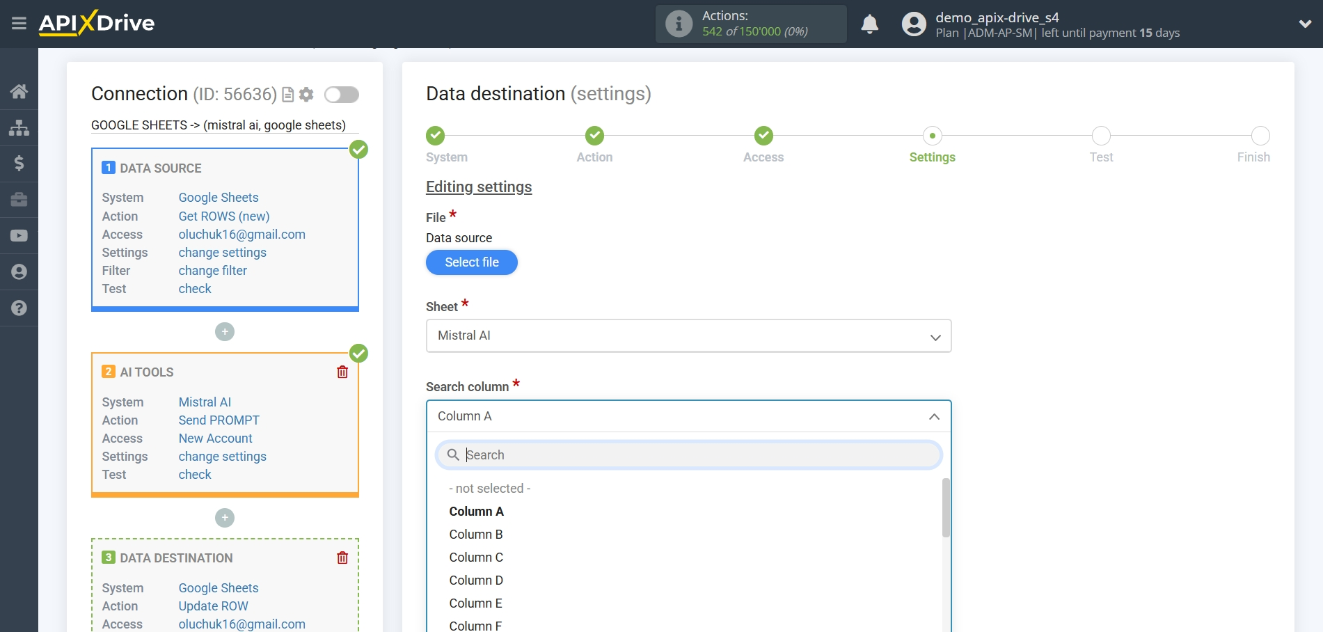 Setting Up Mistral AI in Google Sheets | Selecting a Sheet and Setting It Up