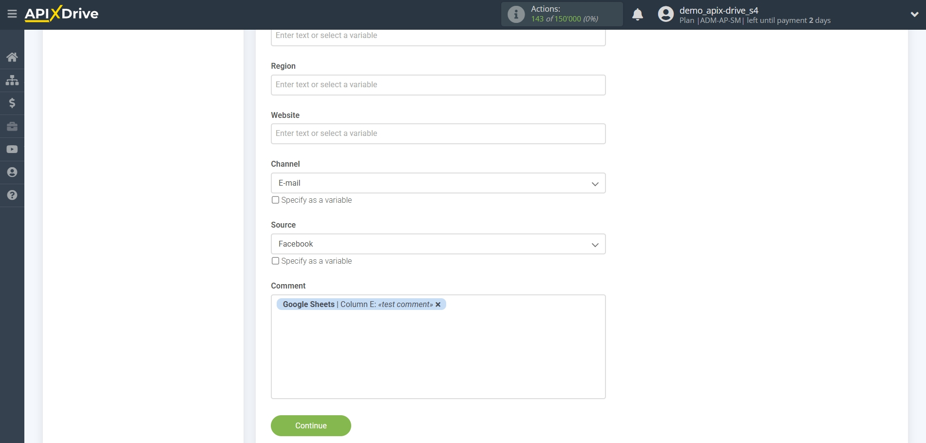 How to Connect Creatio  as Data Destination | Assigning Fields How to Connect Creatio  as Data Destination | Assigning Fields