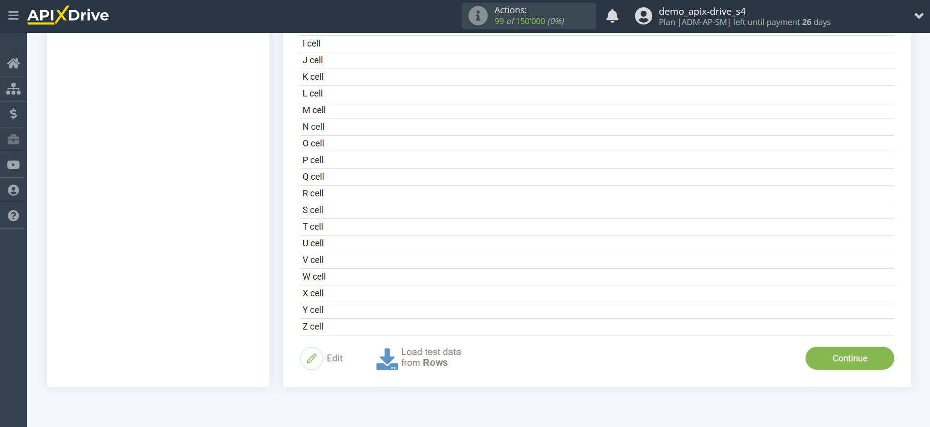 How to Connect Rows as Data Source | Test data How to Connect Rows as Data Source | Test data