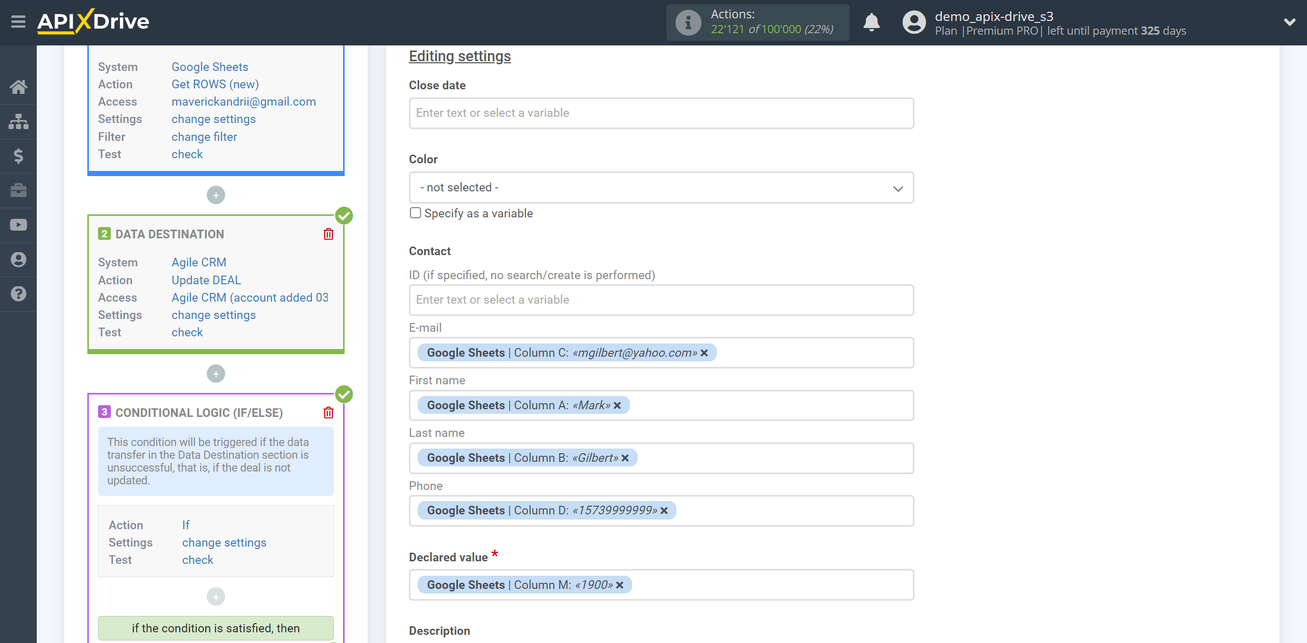 How to setup AgileCRM Update Deal / Create Deal | Assigning Fields