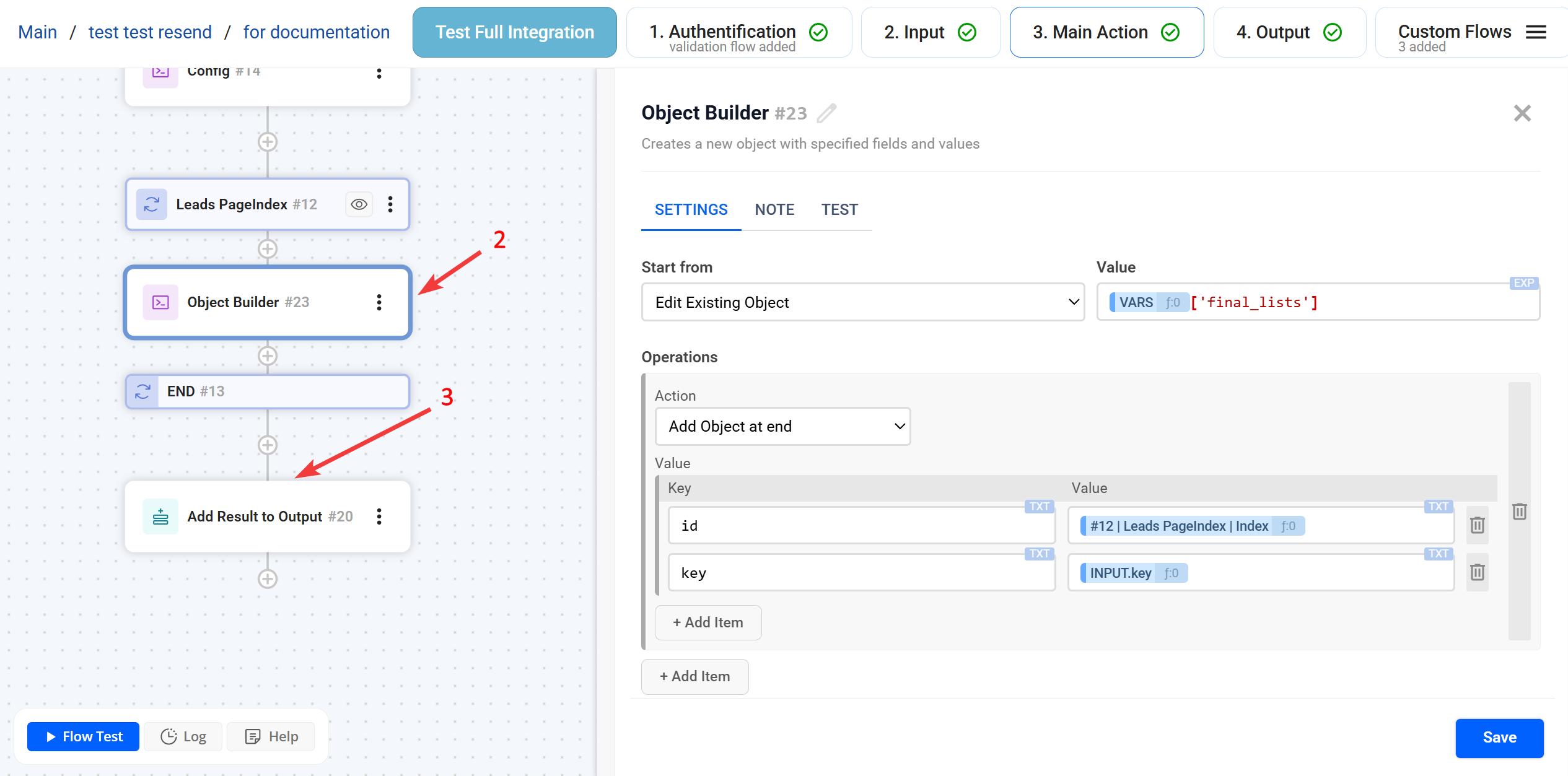 Loop (From - To) | Приклад Loop + Object Builder + Add Result to Output