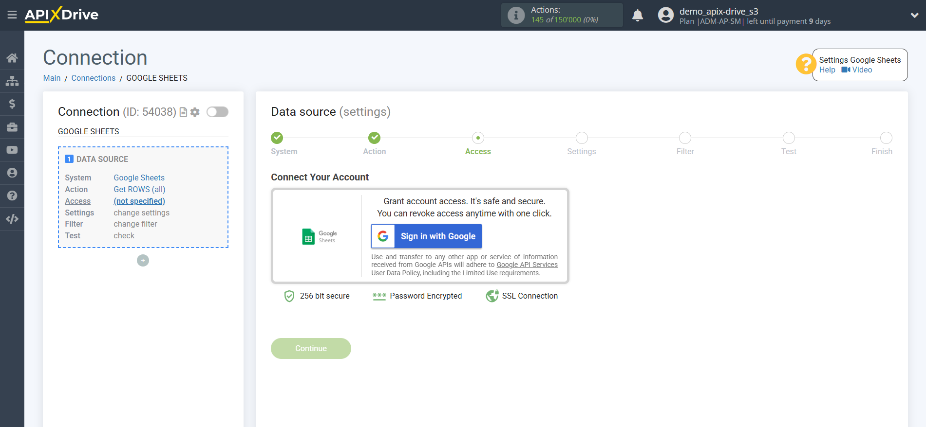 Setting up an Notion Item Search in Google Sheets | Connecting account