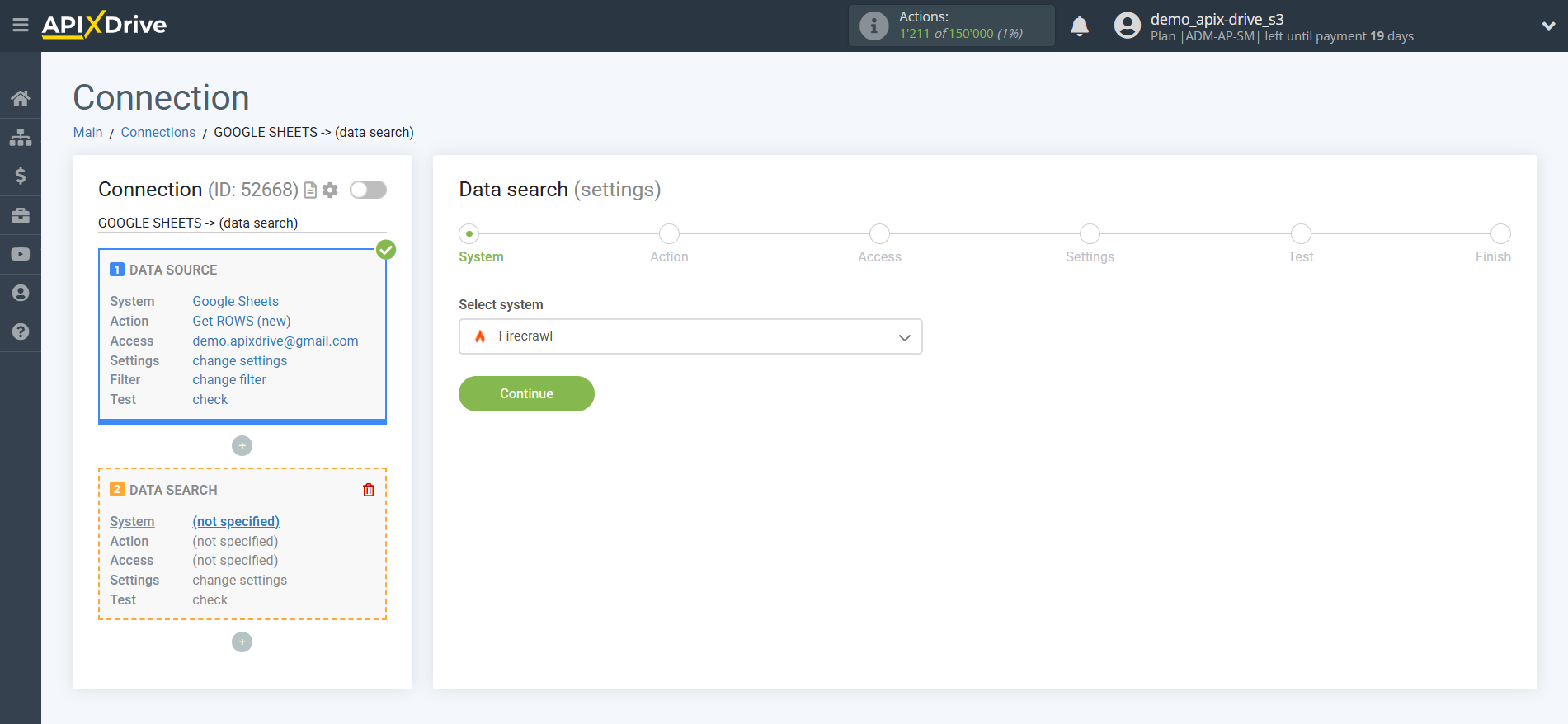 How to Connect Firecrawl as Data Search | System selection How to Connect Firecrawl as Data Search | System selection