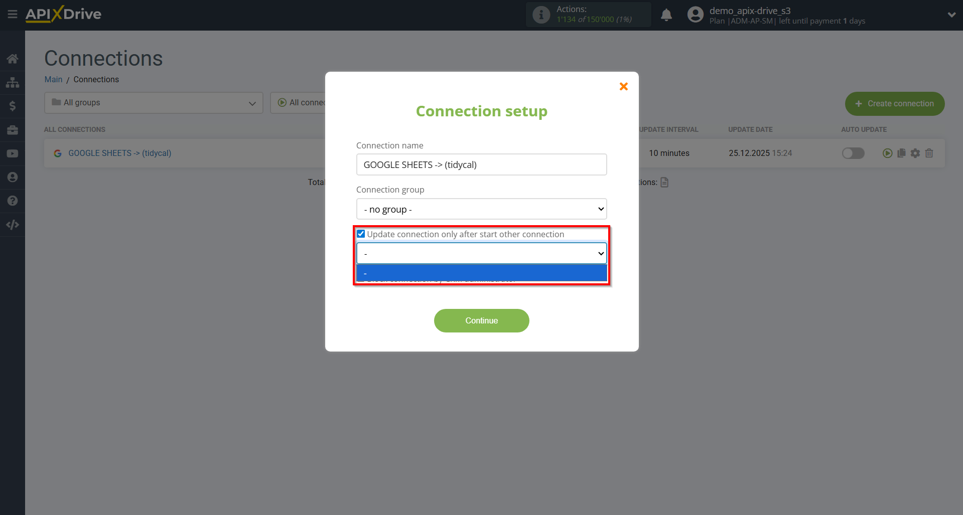 How to Connect Tidycal as Data Destination | Update Priority