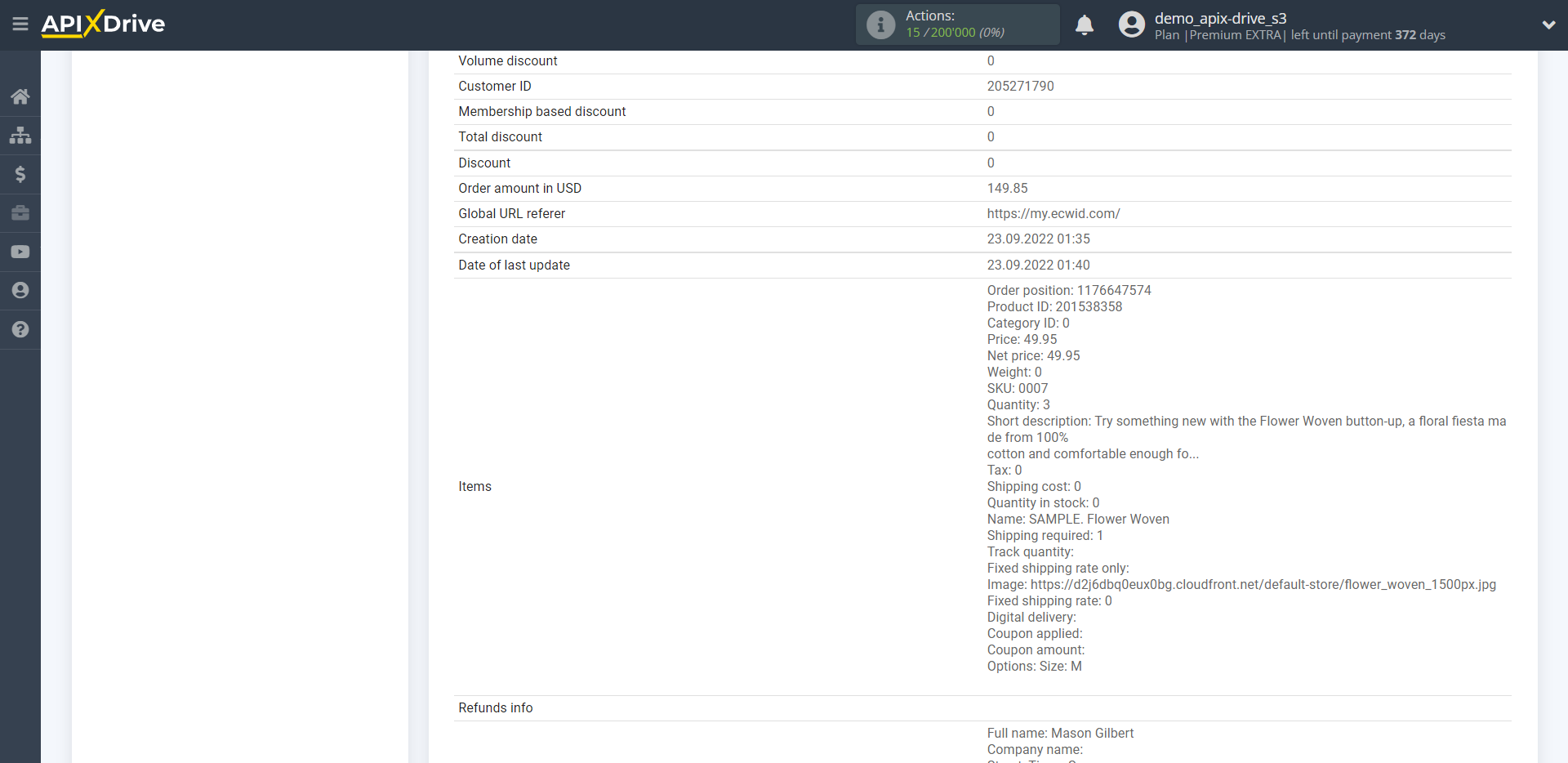 How to Connect Ecwid as Data Source | Test data