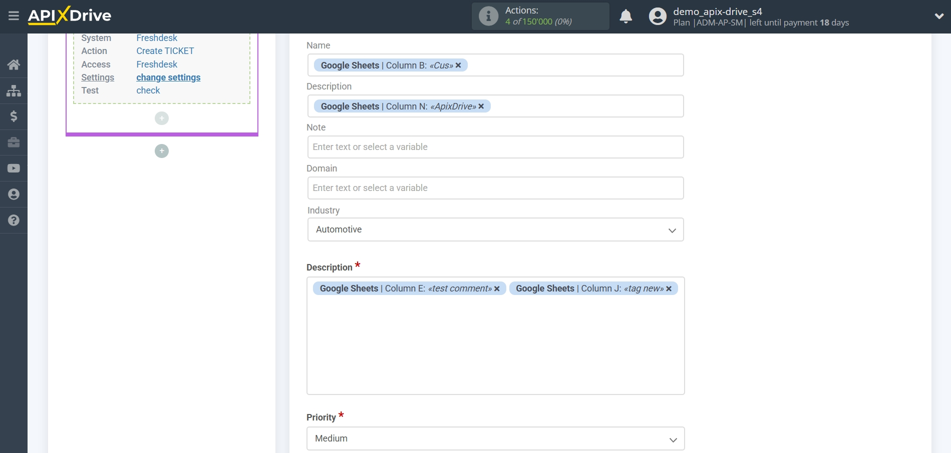 How to setup Freshdesk Update Ticket / Create Ticket | Assigning Fields