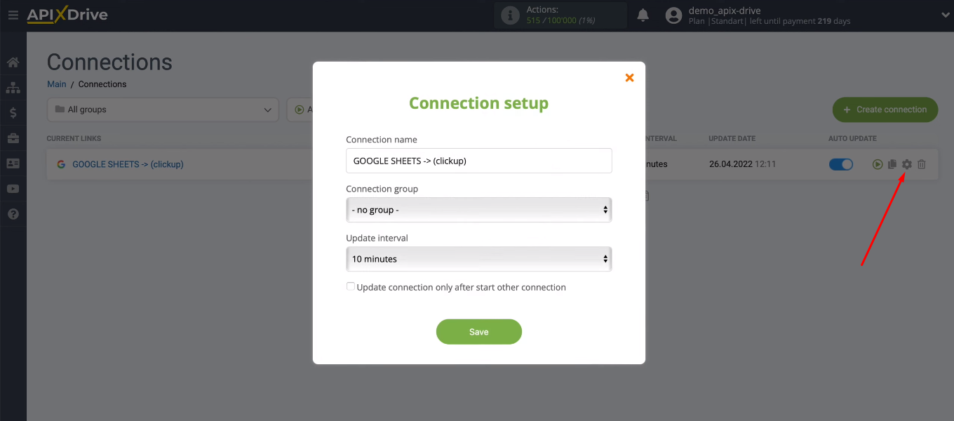 How to setup Google Sheets and ClickUp integration