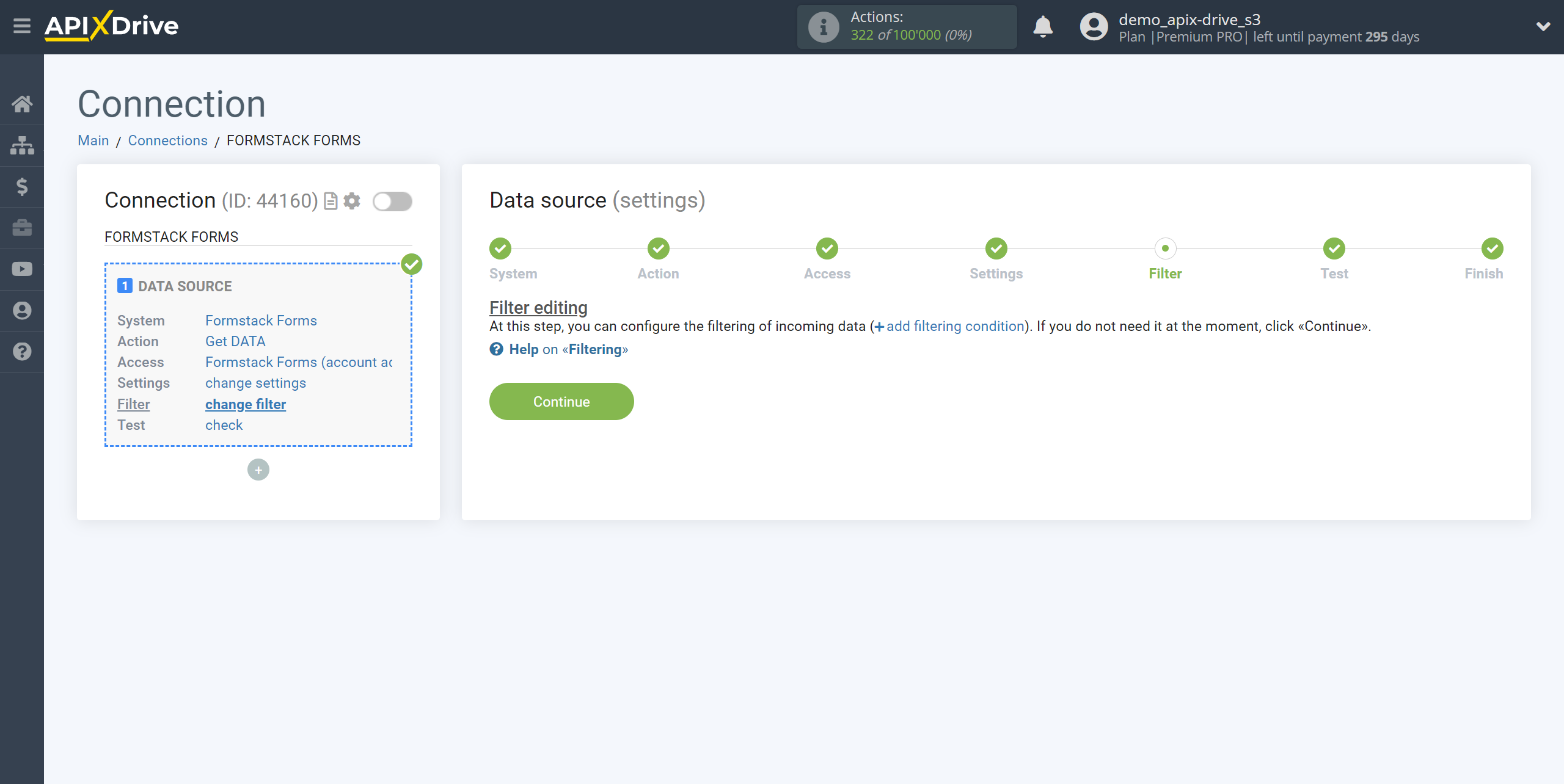 How to Connect Formstack Forms as Data Source | Data Filter