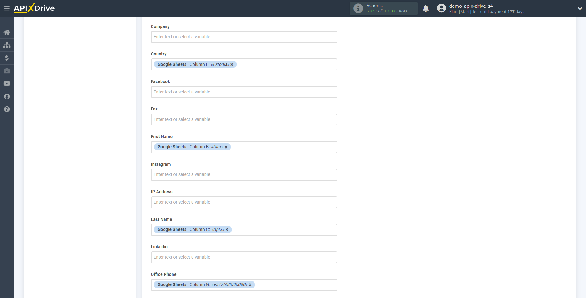 How to Connect Ontraport as Data Destination | Assigning fields