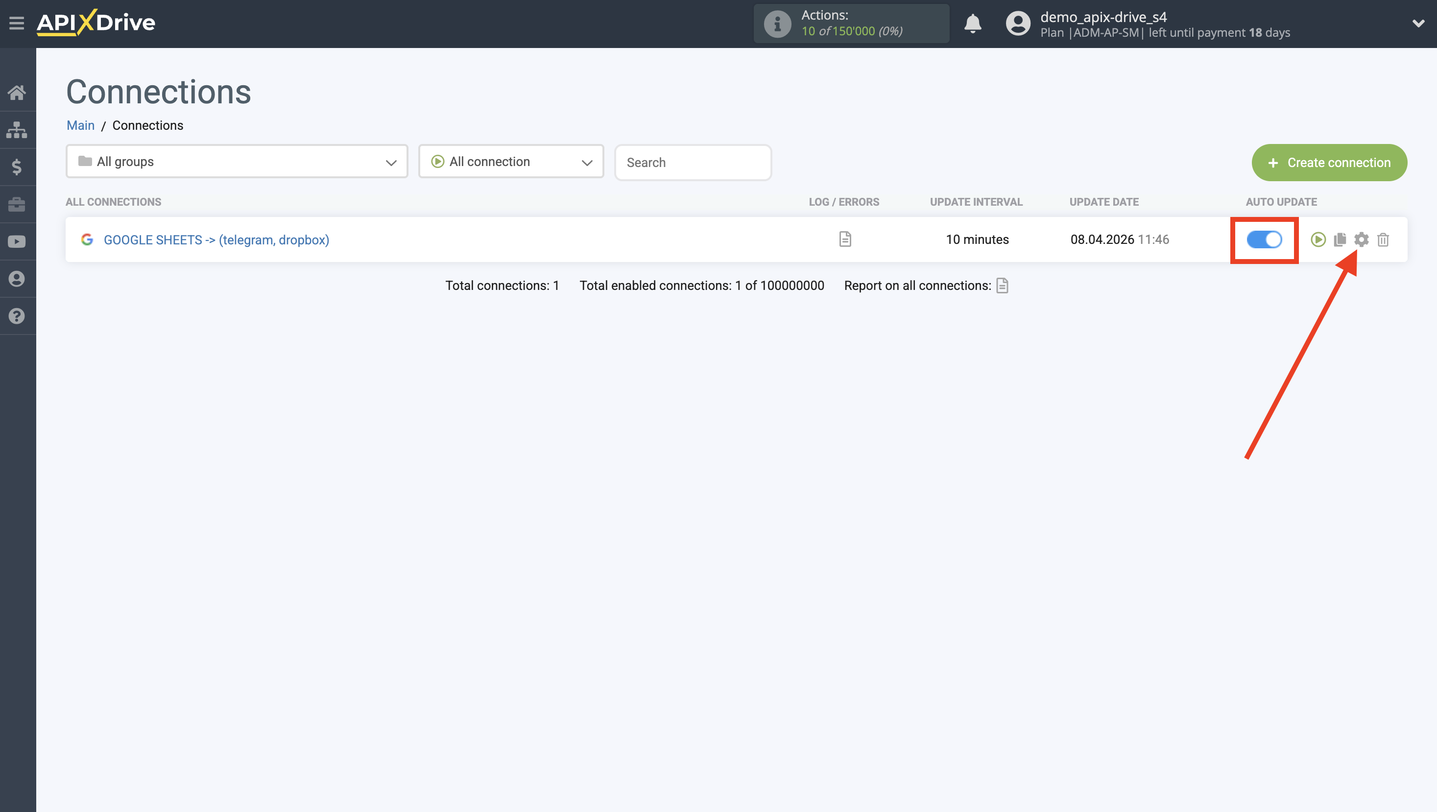 Telegram File Upload Settings to Dropbox | Enable auto-update