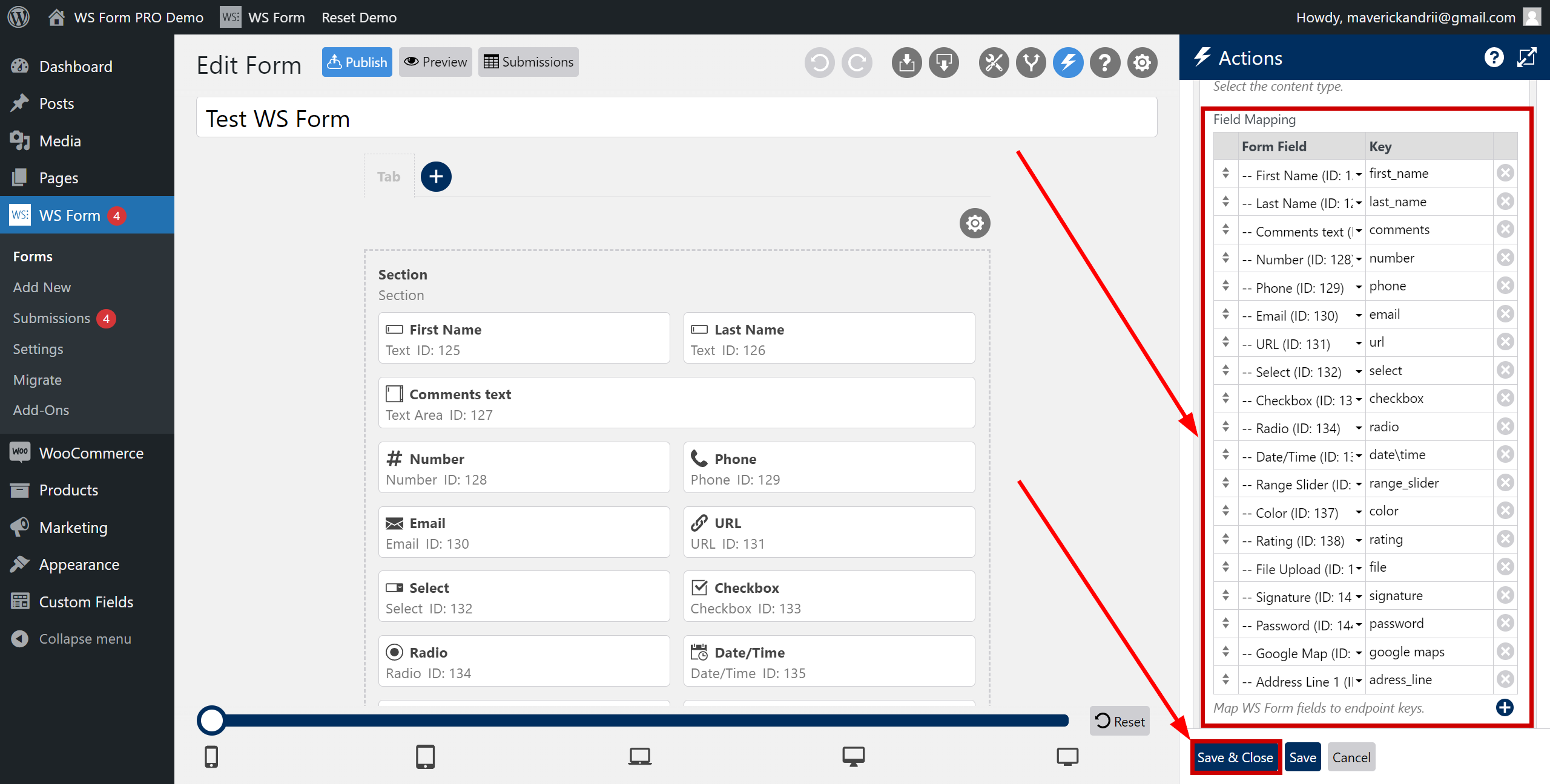 How to Connect WS Form as Data Source | Assigning fields