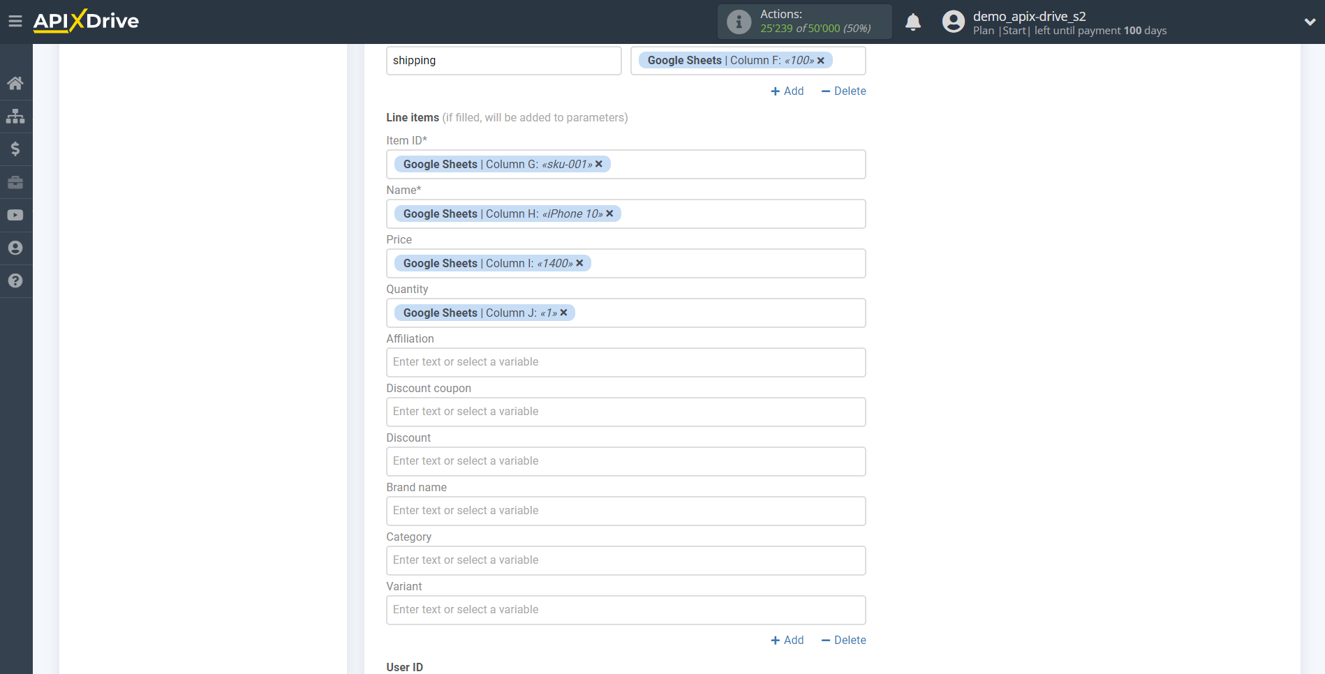 How to Connect Google Analytics 4 as Data Destination | Assigning fields