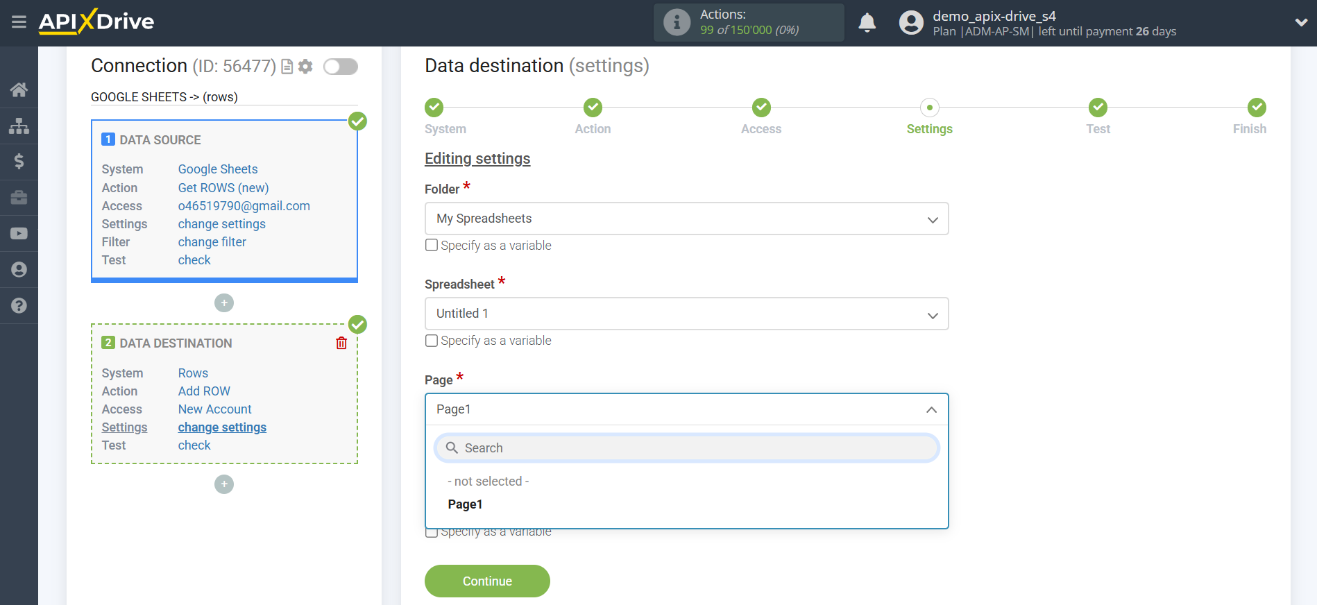 How to Connect Rows as Data Destination | Table selection How to Connect Rows as Data Destination | Table selection