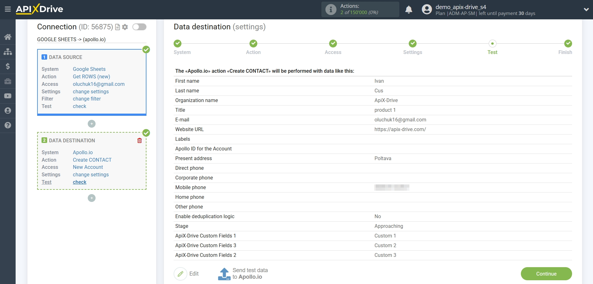 How to Connect Apollo.io to Apps as Data Destination | Data Test How to Connect Apollo.io to Apps as Data Destination | Data Test