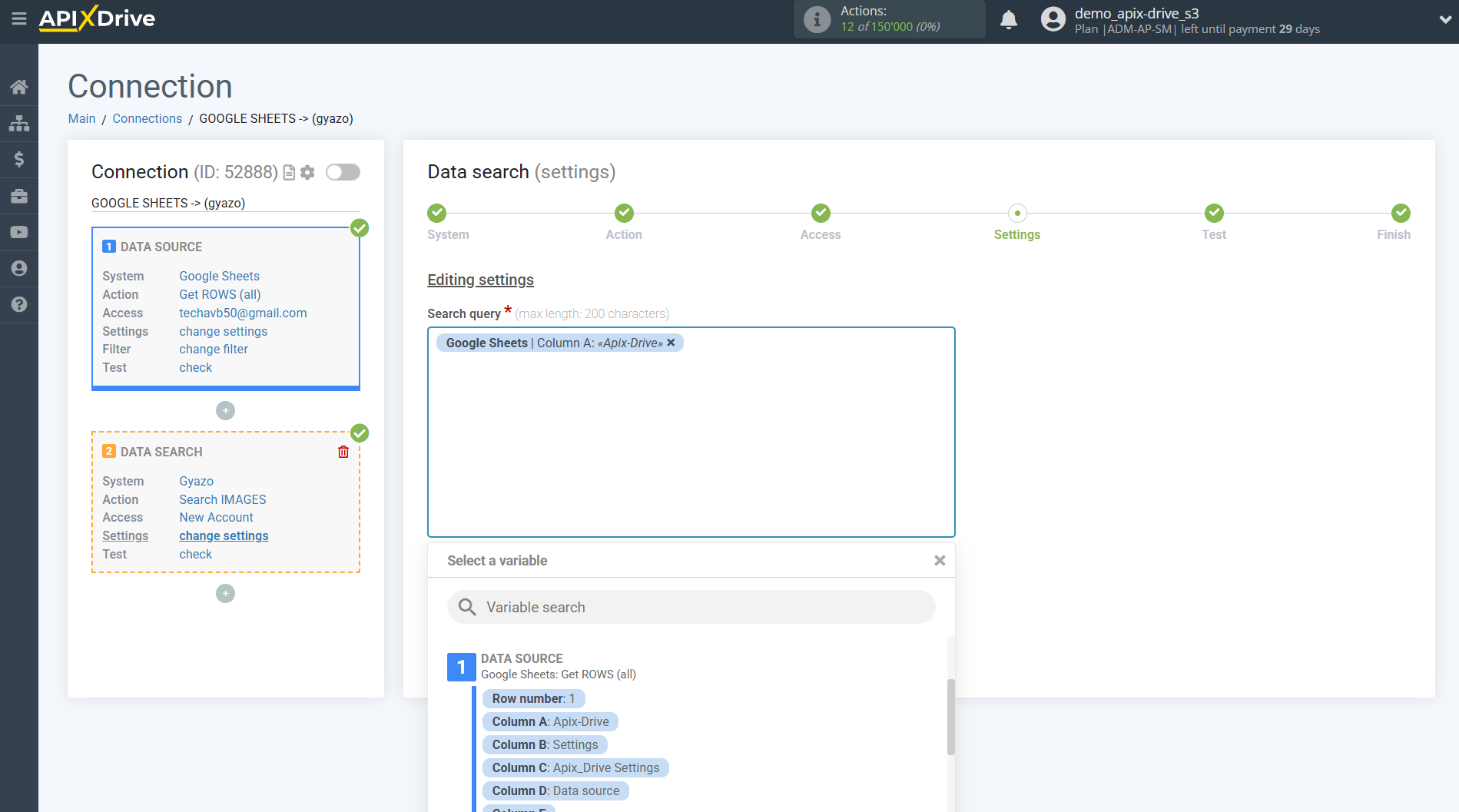Setting up Gyazo IMAGES Search in Google Sheets | Assigning fields Setting up Gyazo IMAGES Search in Google Sheets | Assigning fields