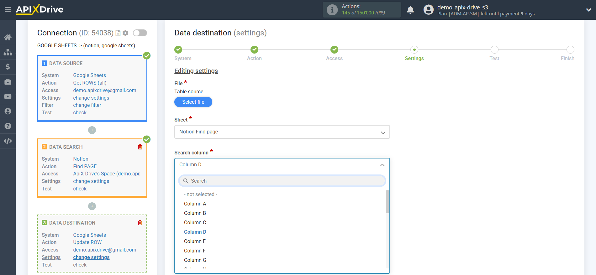 Setting up an Notion Item Search in Google Sheets | Assigning fields