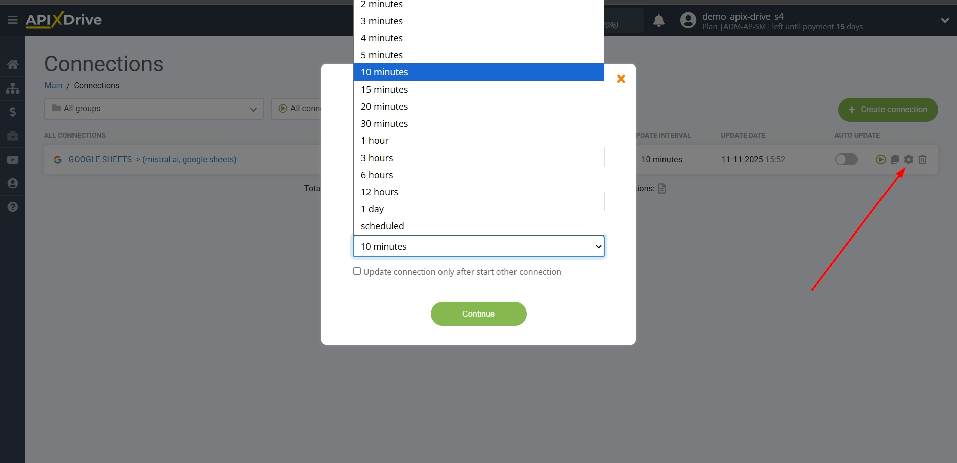 Setting Up Mistral AI in Google Sheets | Selecting a Refresh Interval