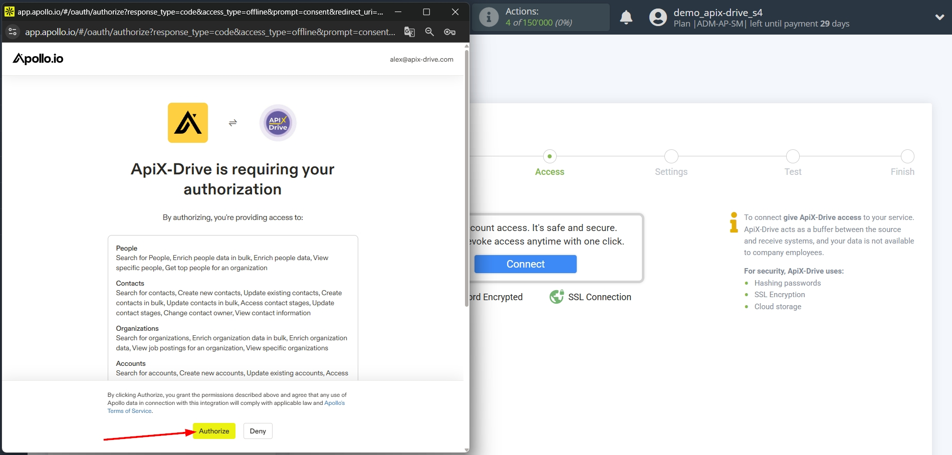 Setting Search to Verification Email Apollo.io in Google Sheets | Entering data for access and connection Setting Search to Verification Email Apollo.io in Google Sheets | Entering data for access and connection