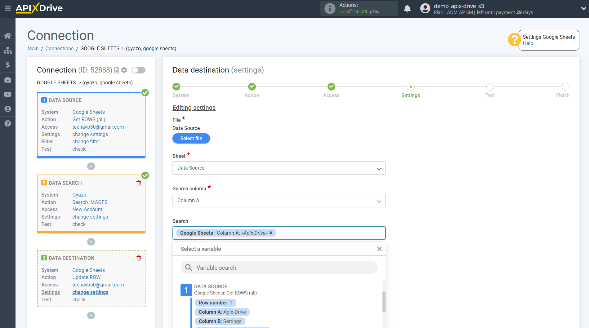 Setting up Gyazo IMAGES Search in Google Sheets | Assigning fields Setting up Gyazo IMAGES Search in Google Sheets | Assigning fields