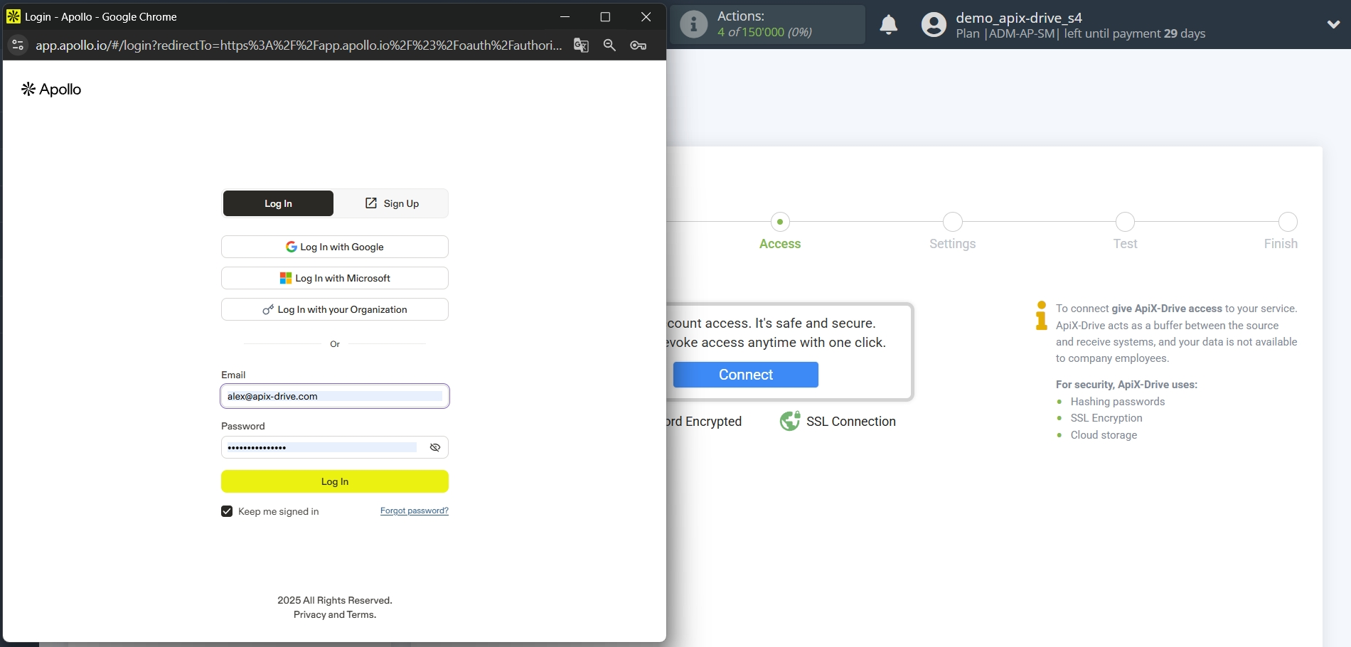Setting Search to Verification Email Apollo.io in Google Sheets | Entering data for access and connection Setting Search to Verification Email Apollo.io in Google Sheets | Entering data for access and connection