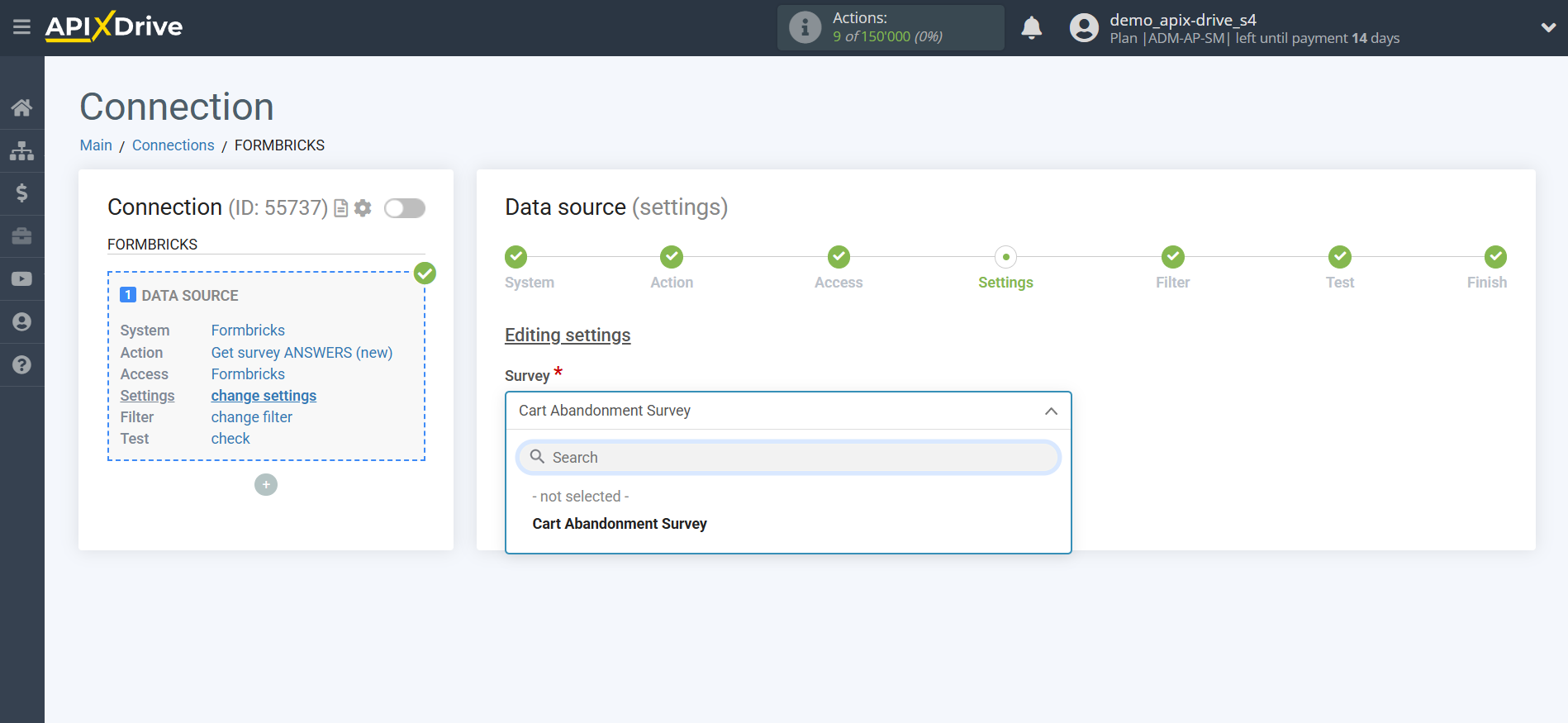 How to Connect Formbricks as Data Source | Survey selection How to Connect Formbricks as Data Source | Survey selection