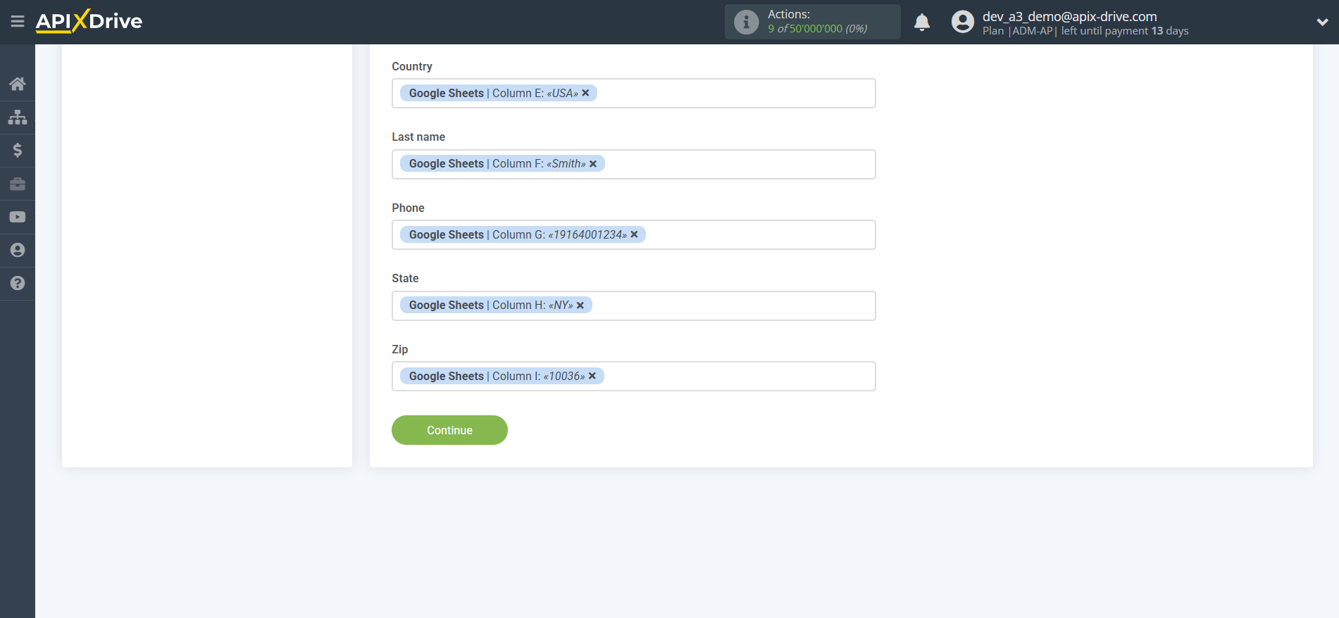 How to Connect MailerLite Classic as Data Destination | Assigning fields
