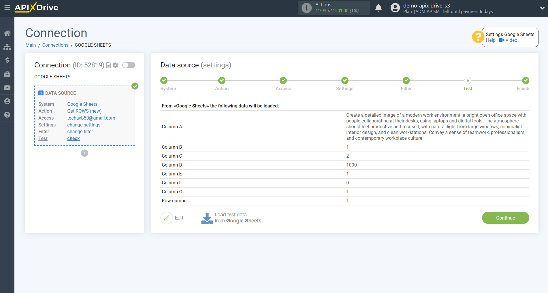 Setting up Grok in Google Sheets | Test data