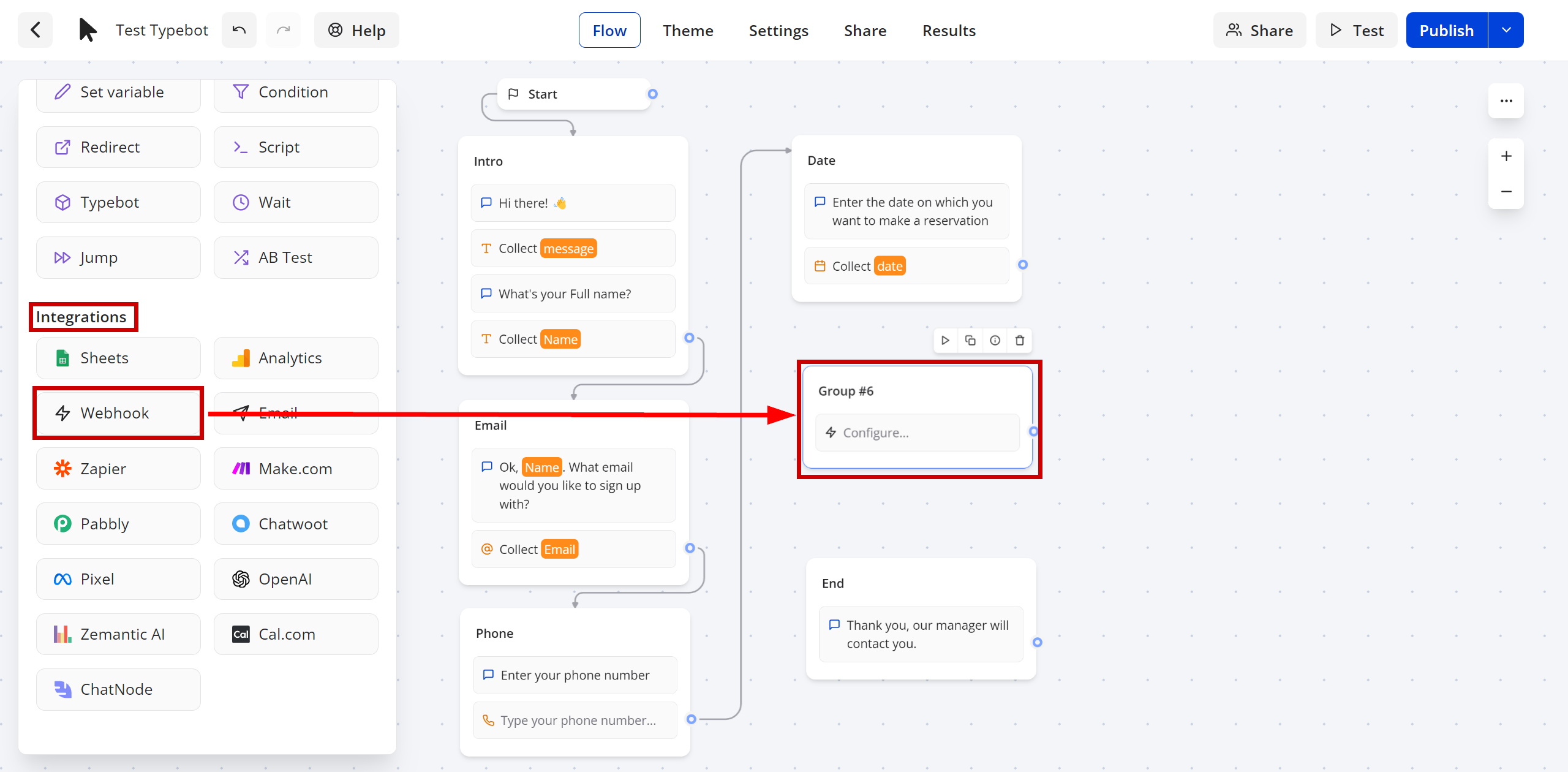 How to Connect Typebot as Data Source | Adding a Webhook Block