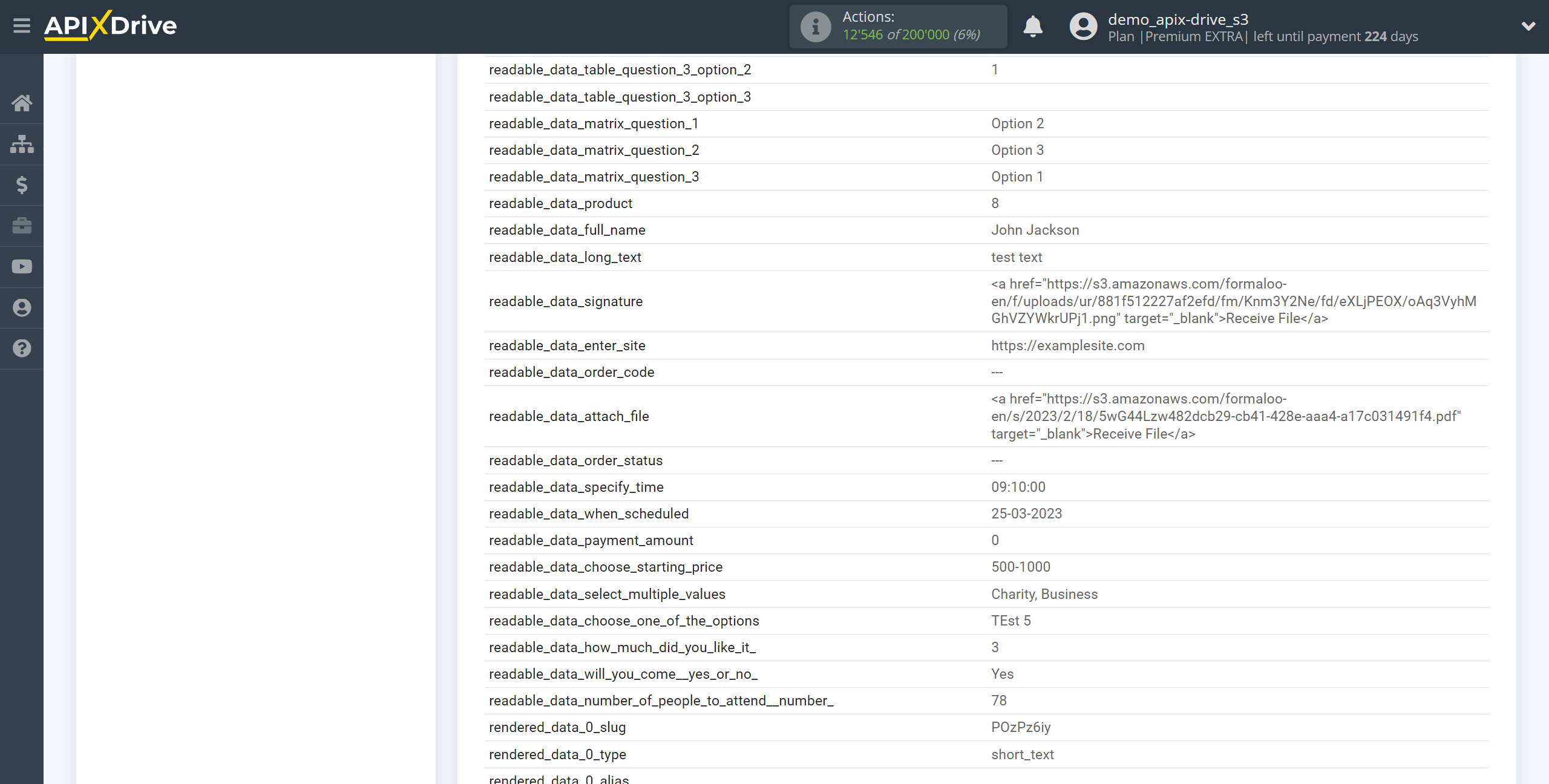 How to Connect Formaloo as Data Source | Test data