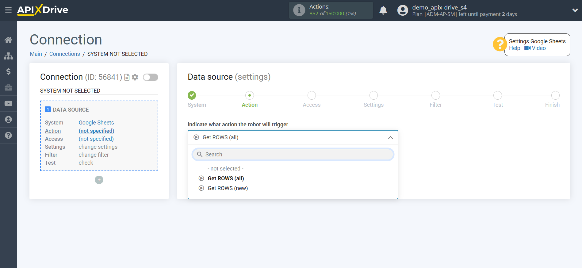 Setting up an ZeroBounce Item Search in Google Sheets | Action selection Setting up an ZeroBounce Item Search in Google Sheets | Action selection