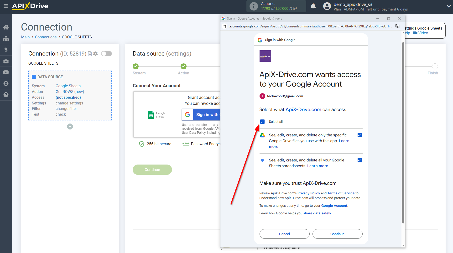 Setting up Grok in Google Sheets | Connecting account