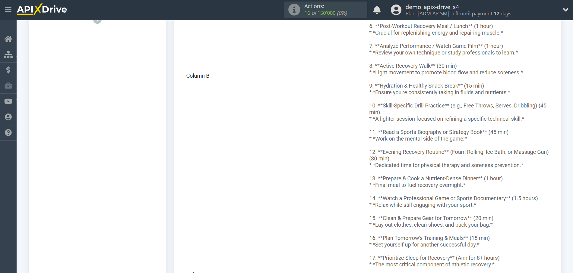 Setting up Gemini in Google Sheets | Test data