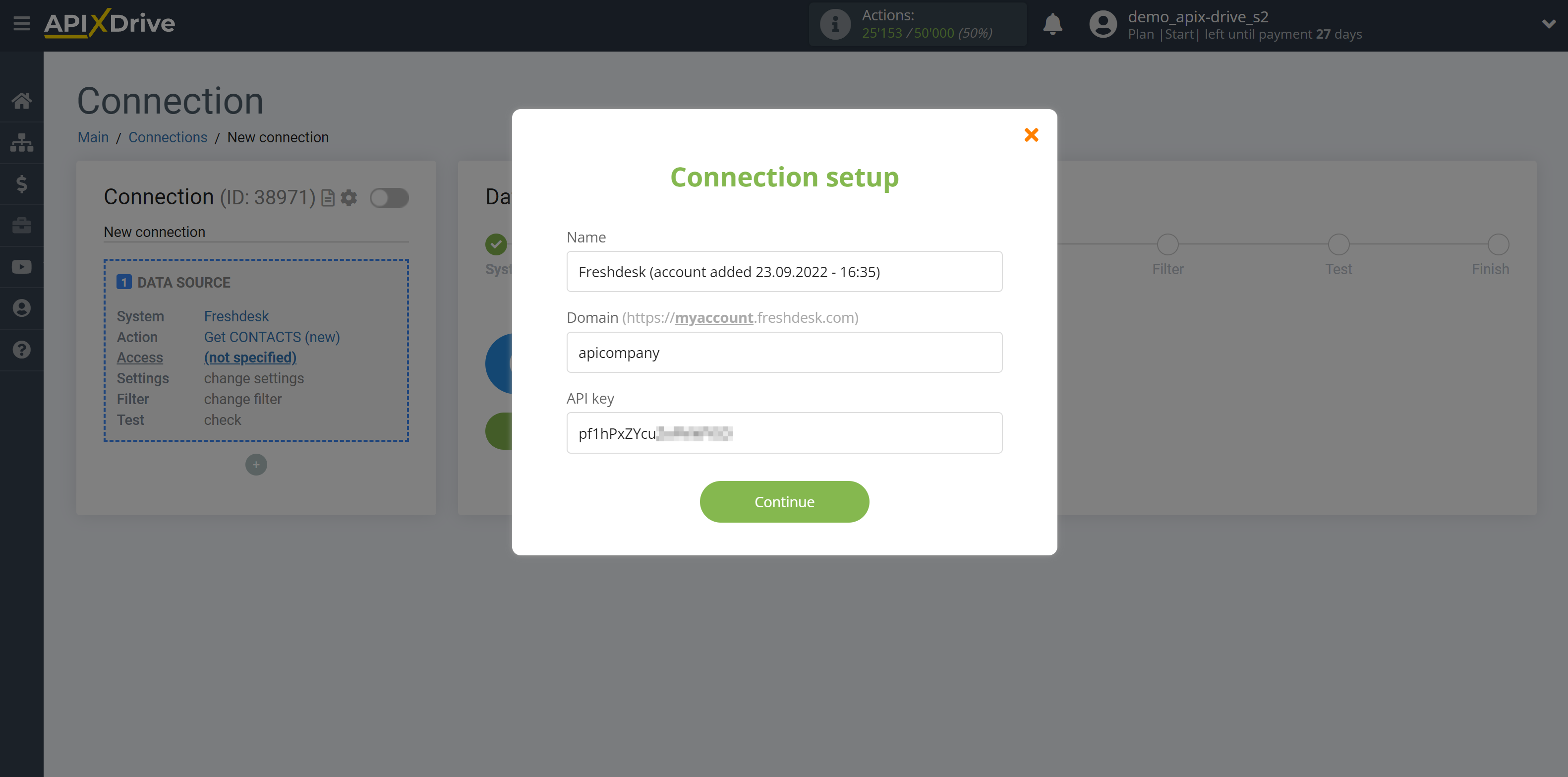How to Connect Freshdesk as Data Source | Connection setup