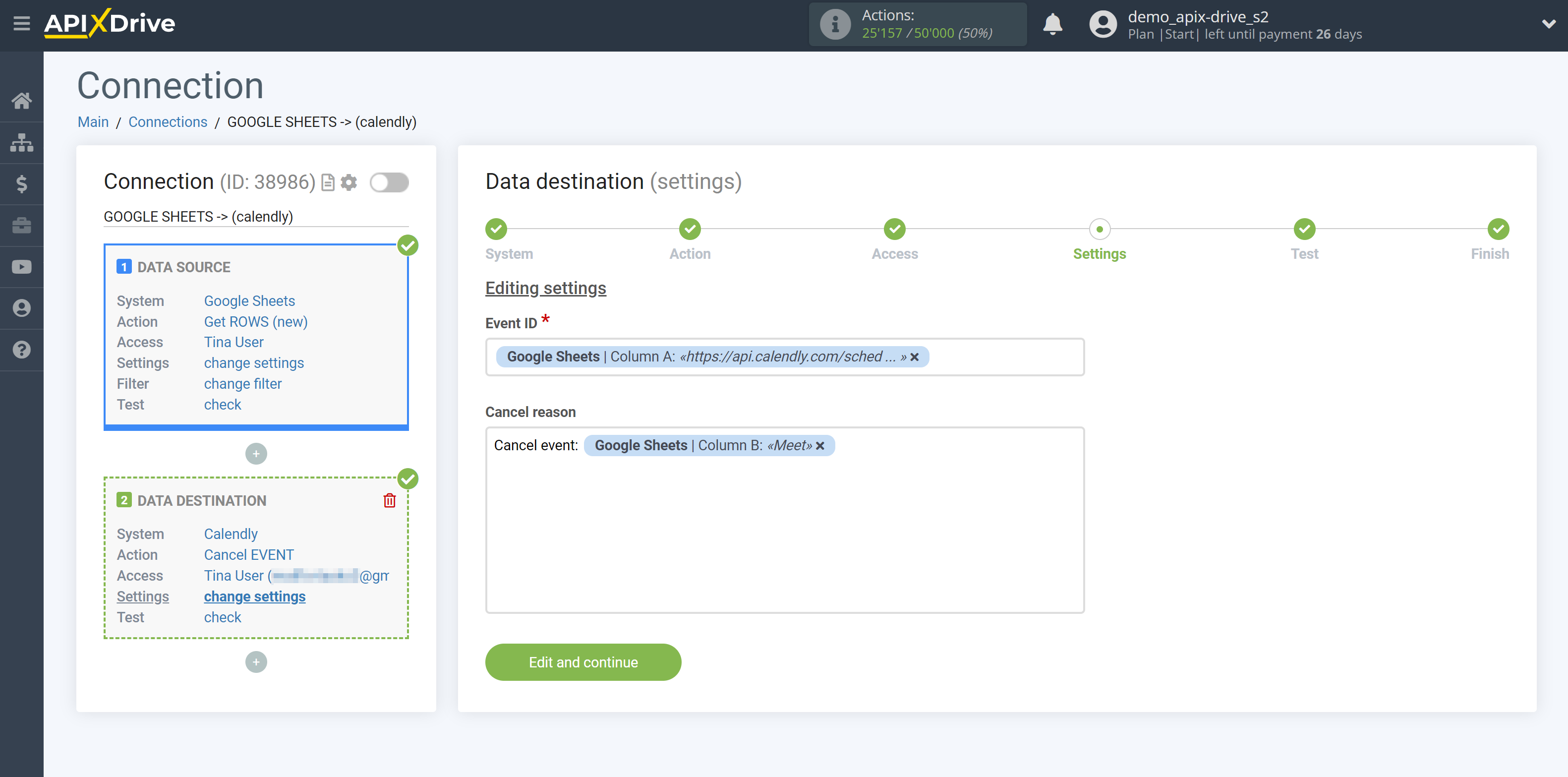 How to Connect Calendly as Data Destination | Assigning Fields 