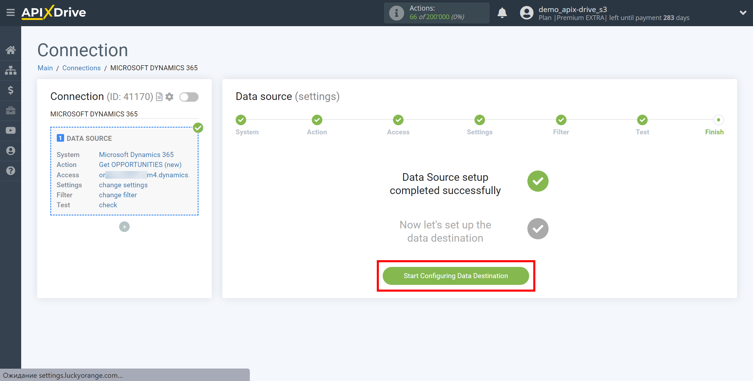 How to Connect Microsoft Dynamics 365 as Data Source | Setup Data Destination system