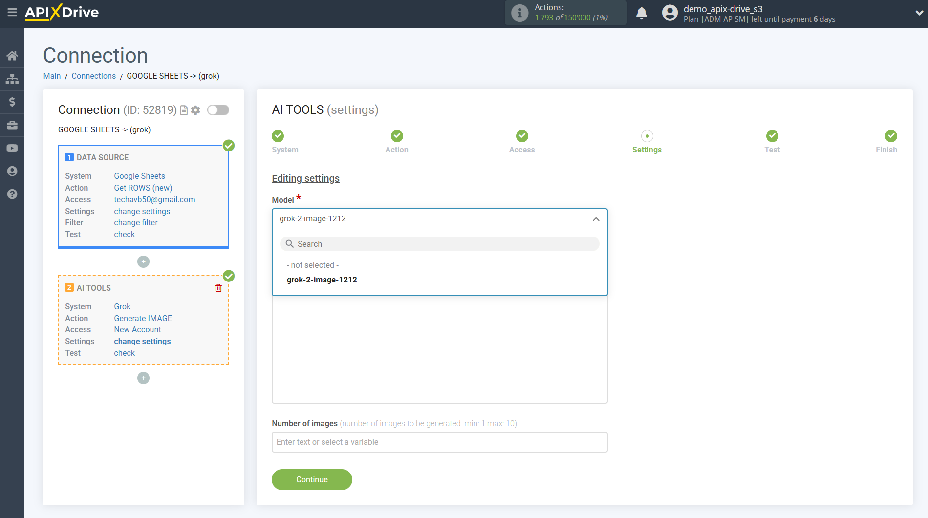 Setting up Grok in Google Sheets | Model selection
