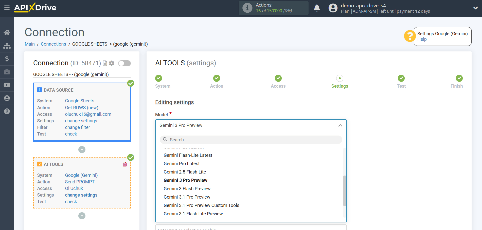 Setting up Gemini in Google Sheets | Setting up Gemini