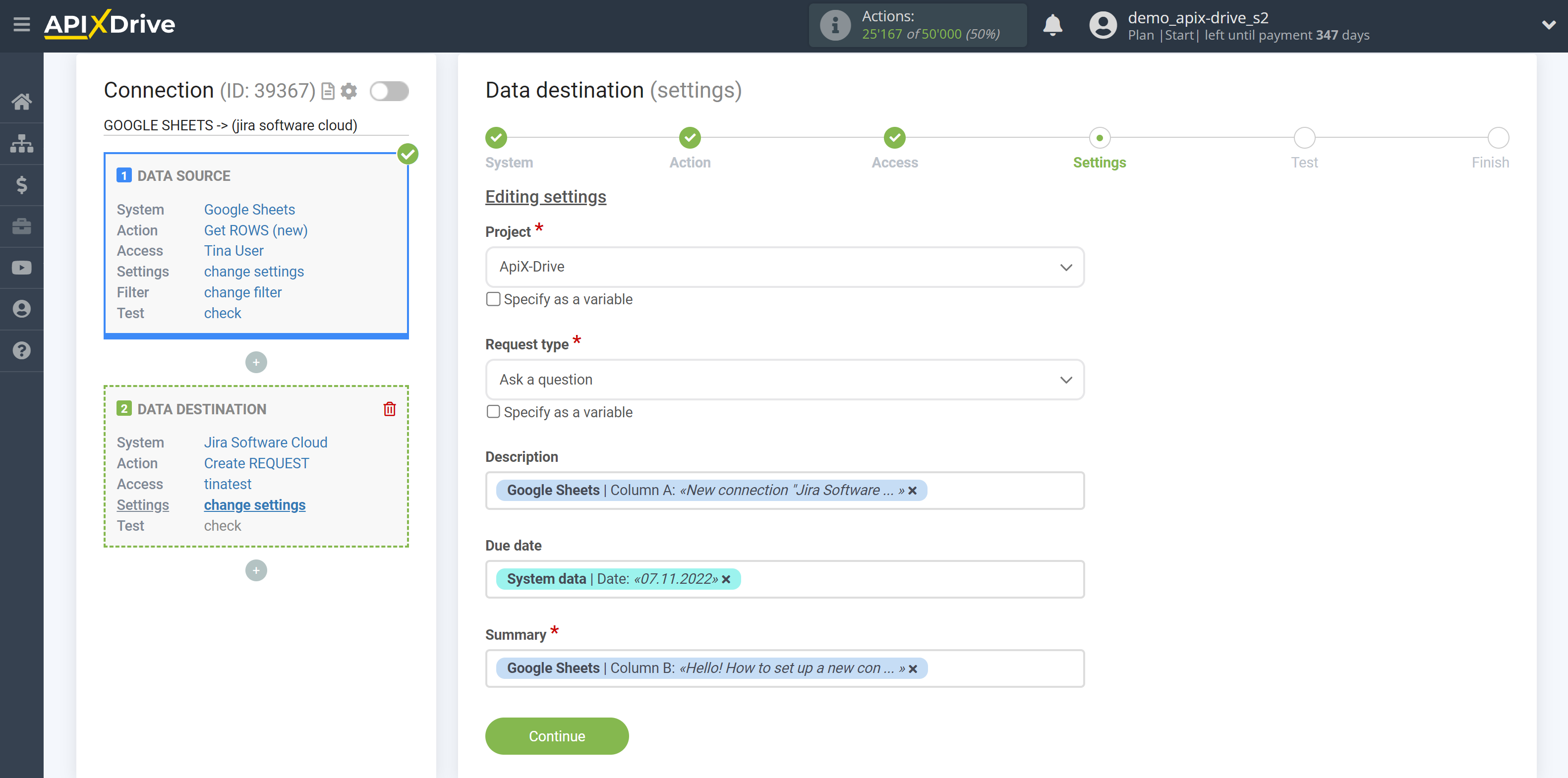 How to Connect Jira Software as Data Destination | Assigning Fields