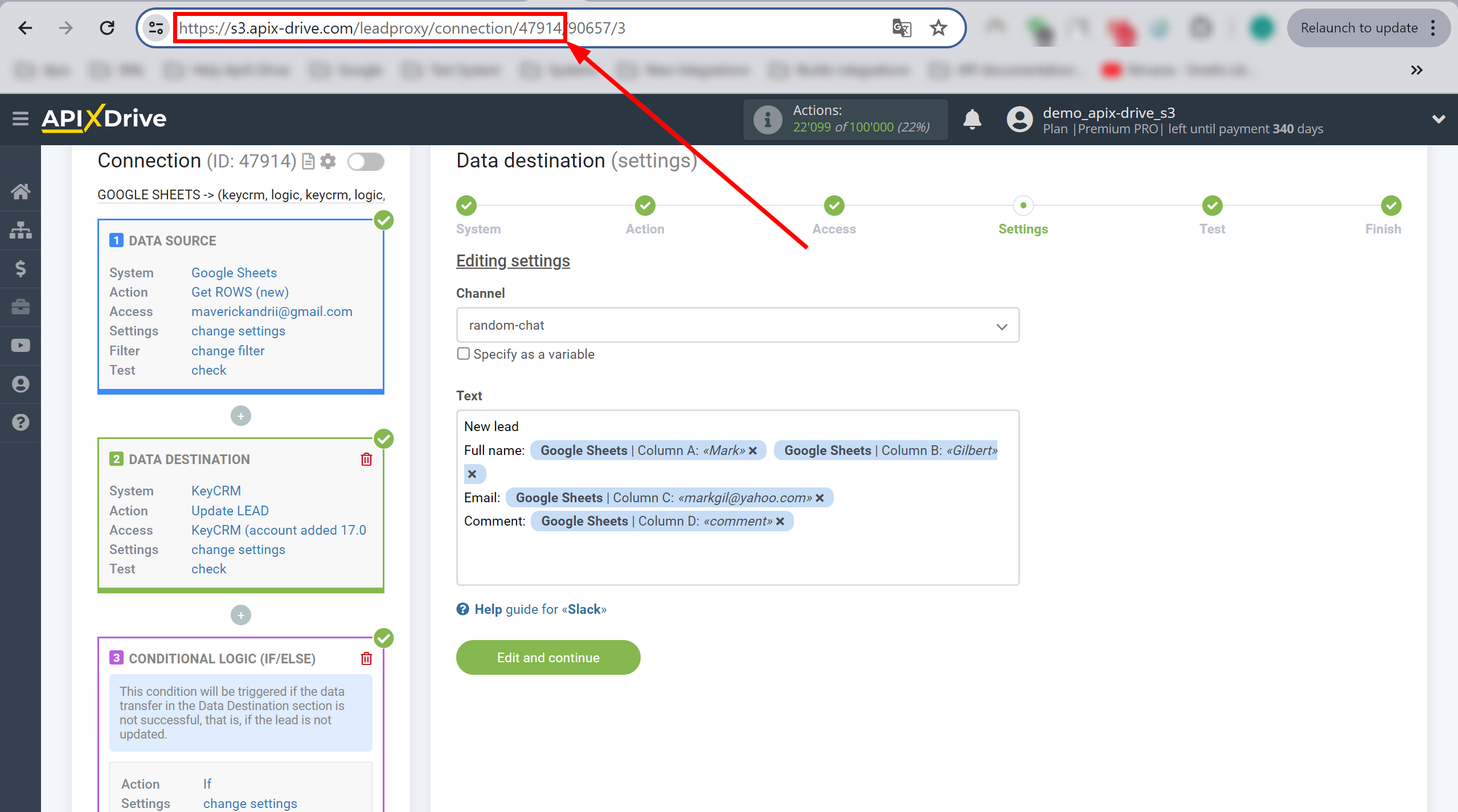 How to setup KeyCRM Update Lead / Create Lead | Contact link